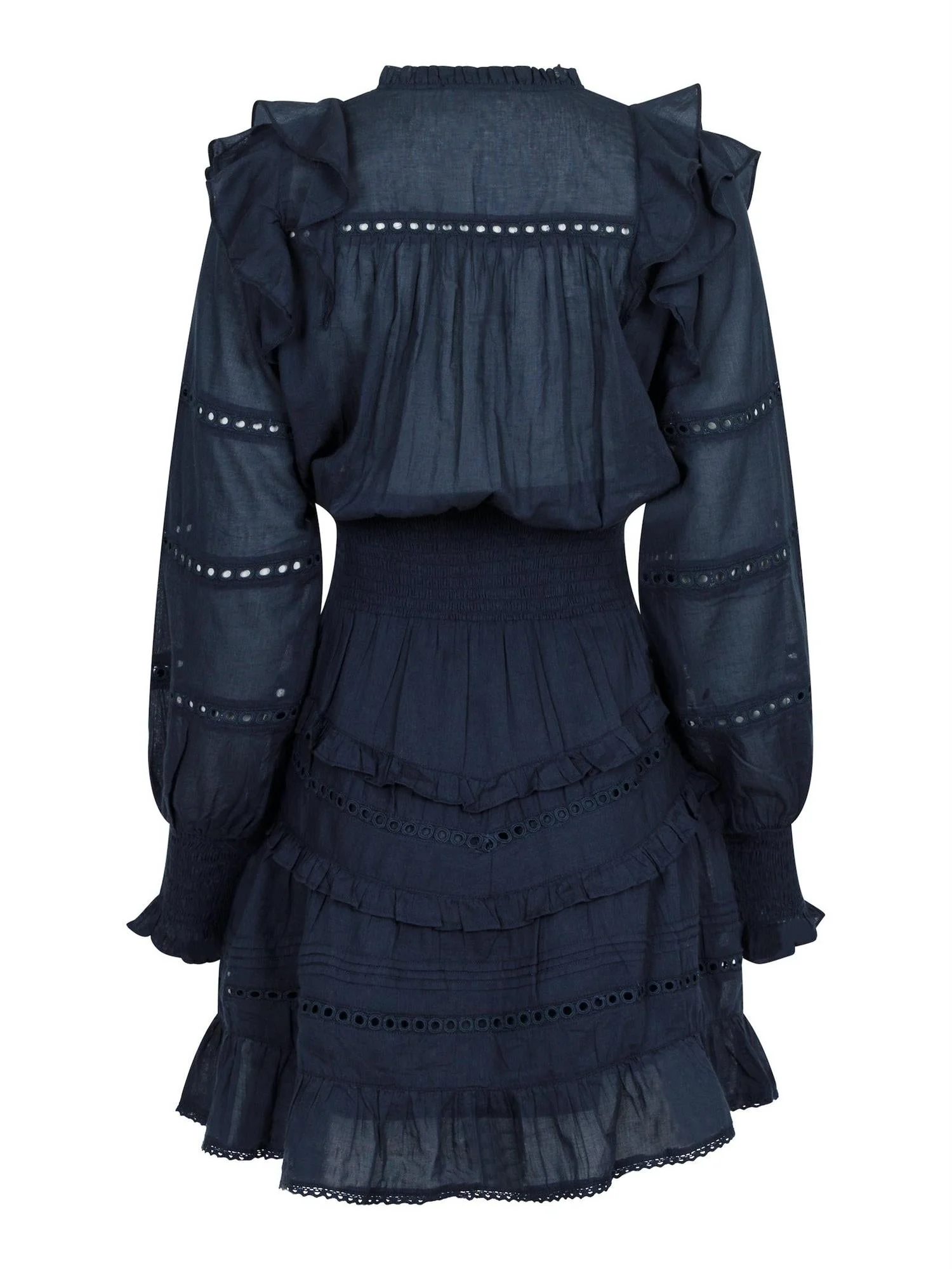 Harmoni S Voile Dress Navy - Image 6