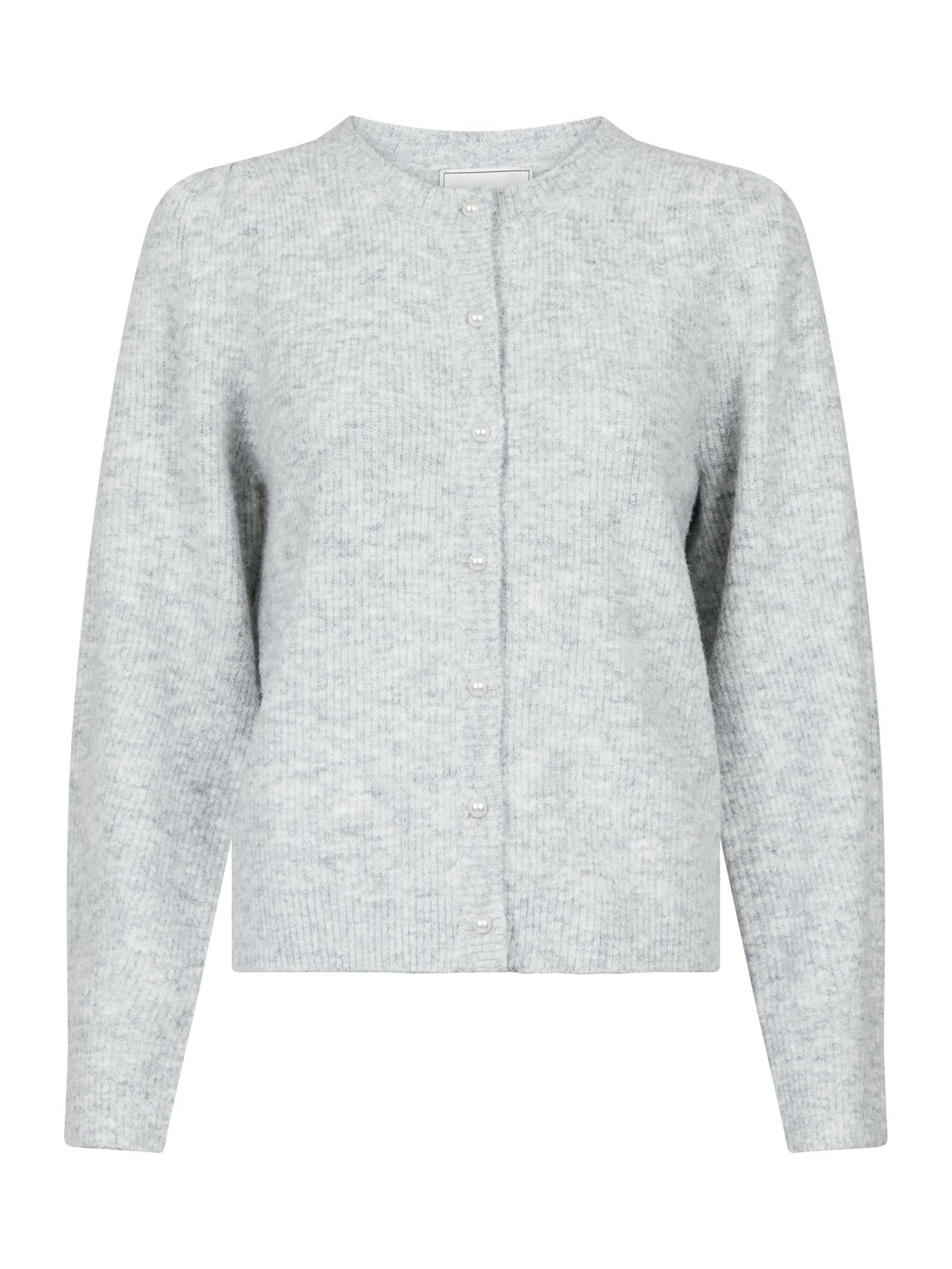 Nuna Knit Cardigan Light Grey Melange - Image 2