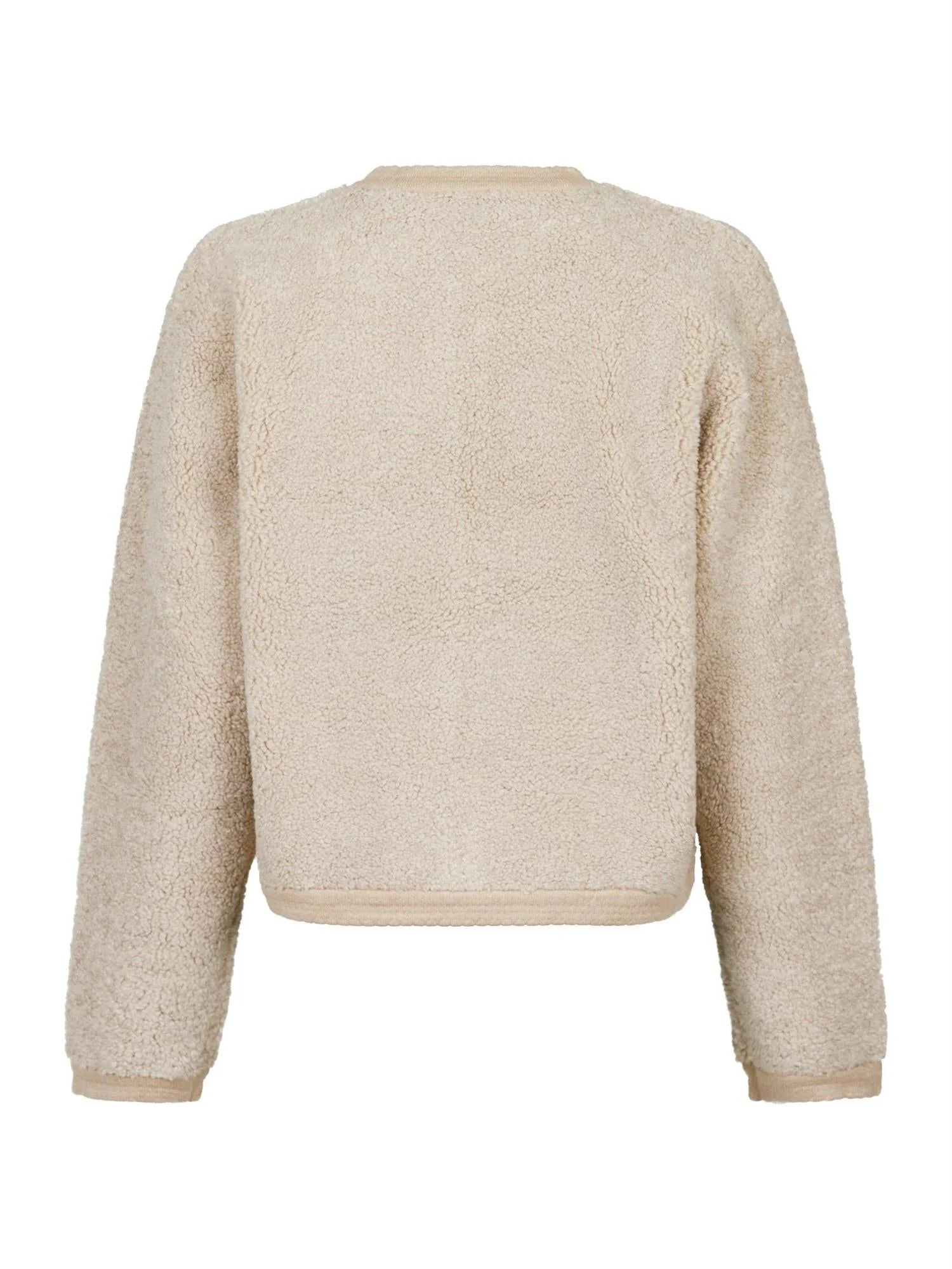 Limo Fluffy Knit Cardigan Sand - Image 8