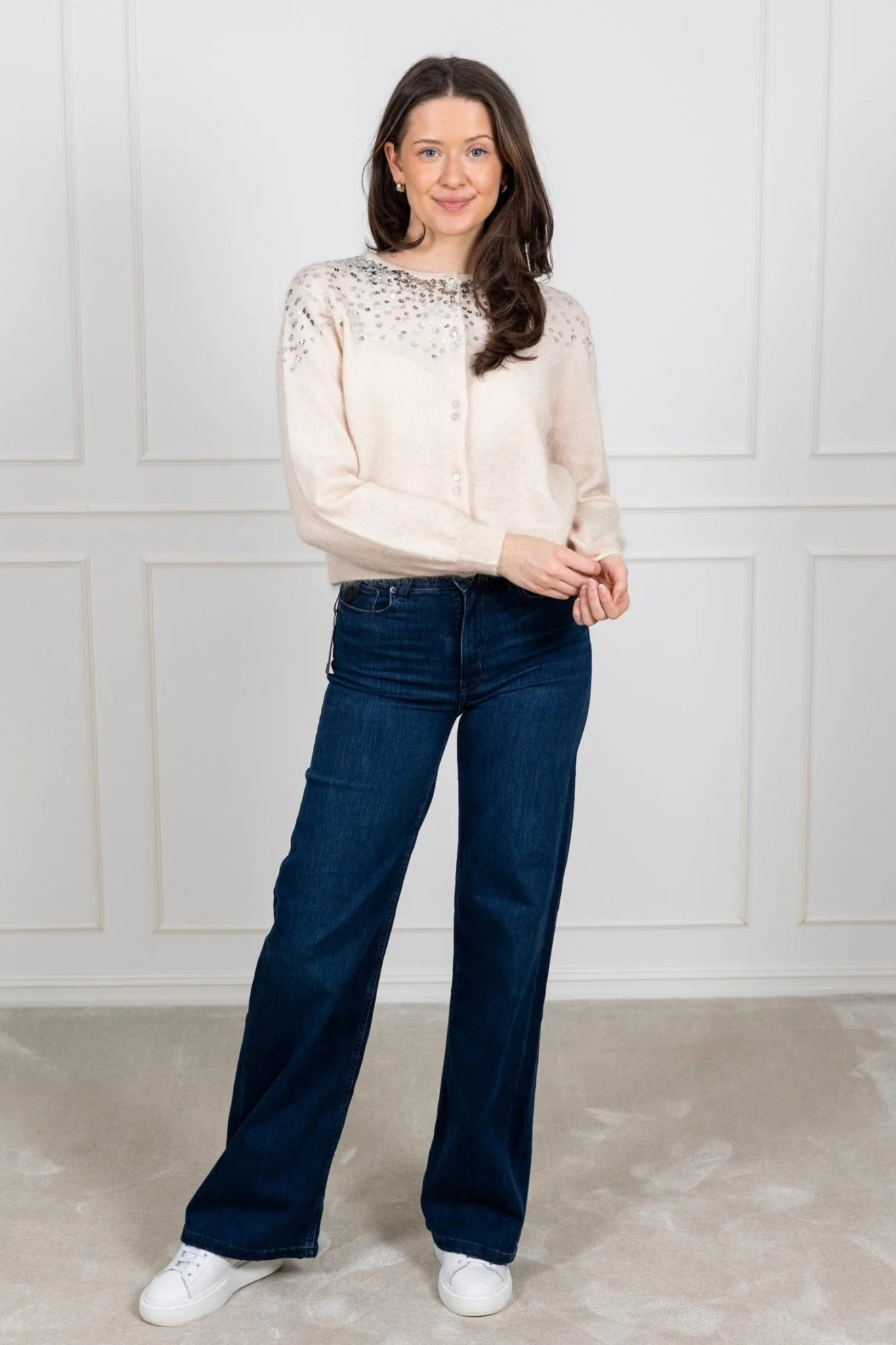 Ninellapw Cardigan French Oak Melange - Image 4