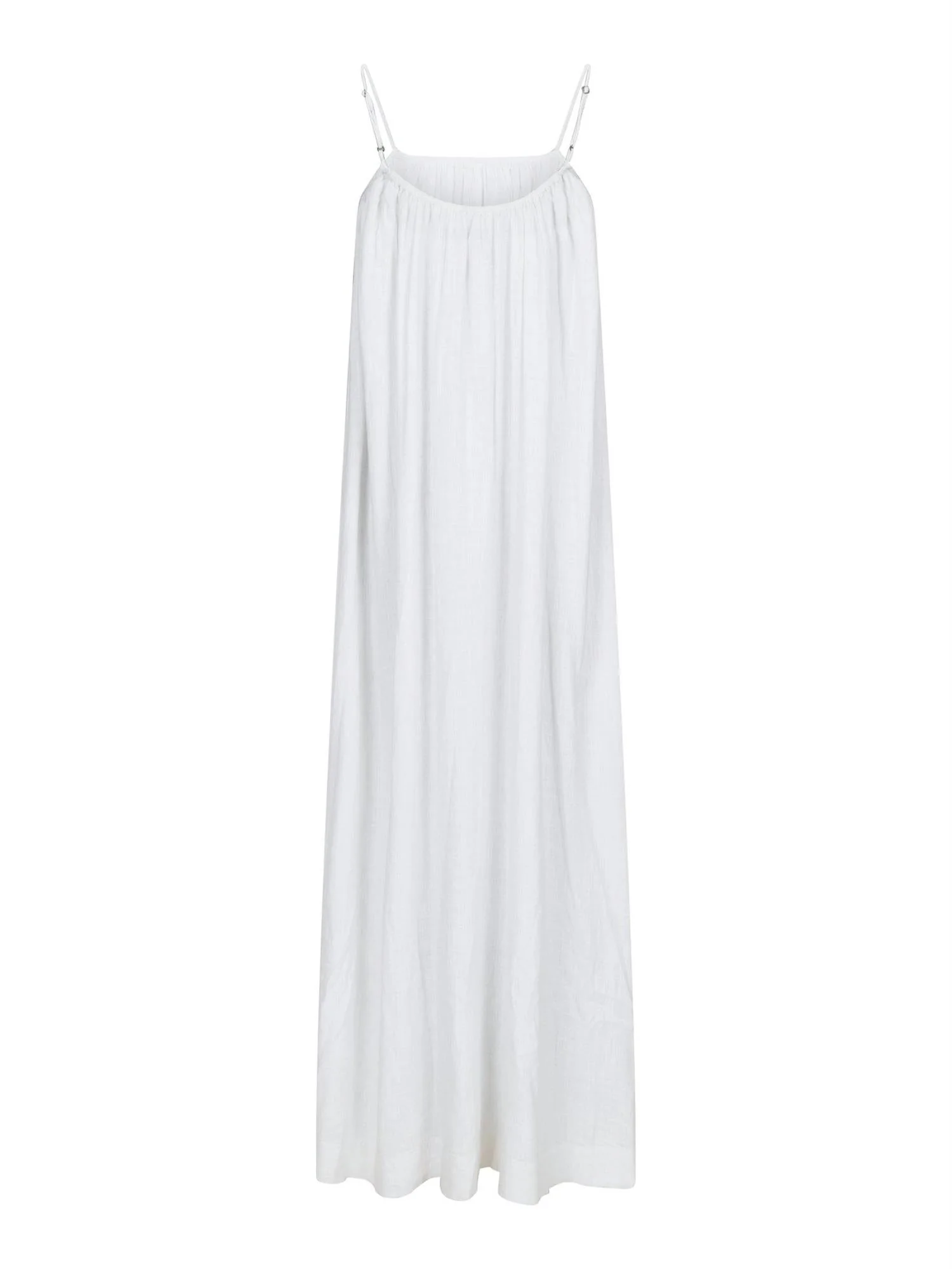 Allie Soft Linen Dress White - Image 10
