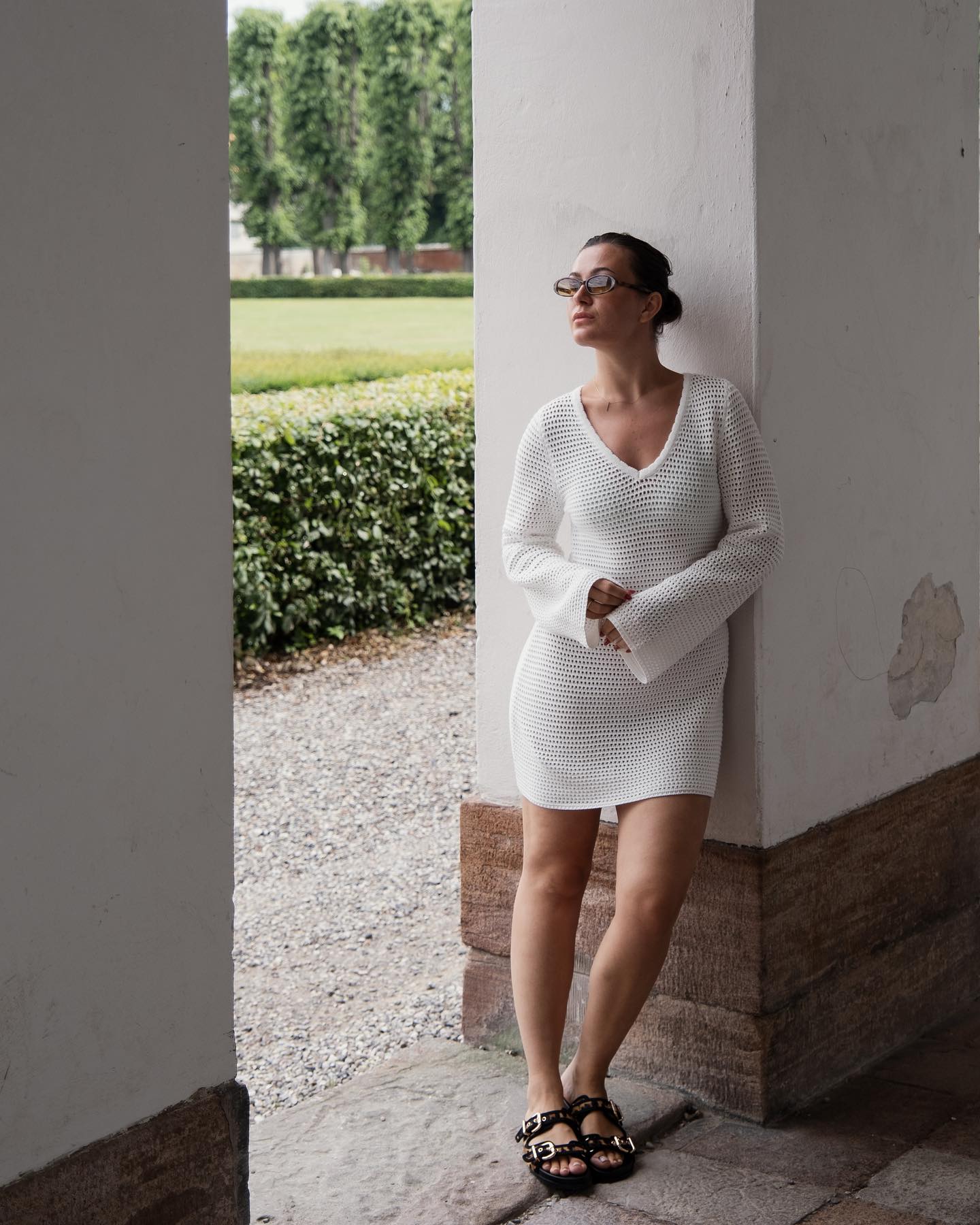Jeanett Crochet Dress Off White