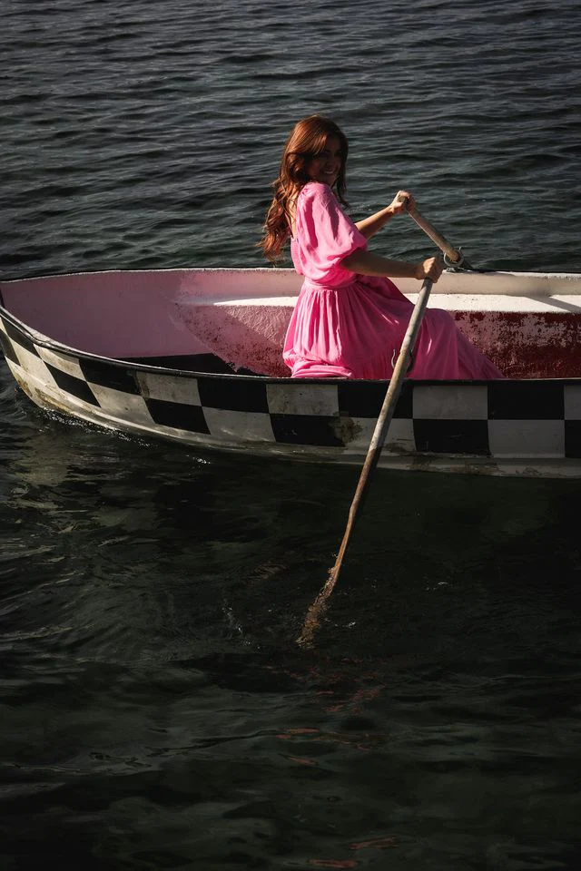 Napoli Long Dress Pink - Image 5