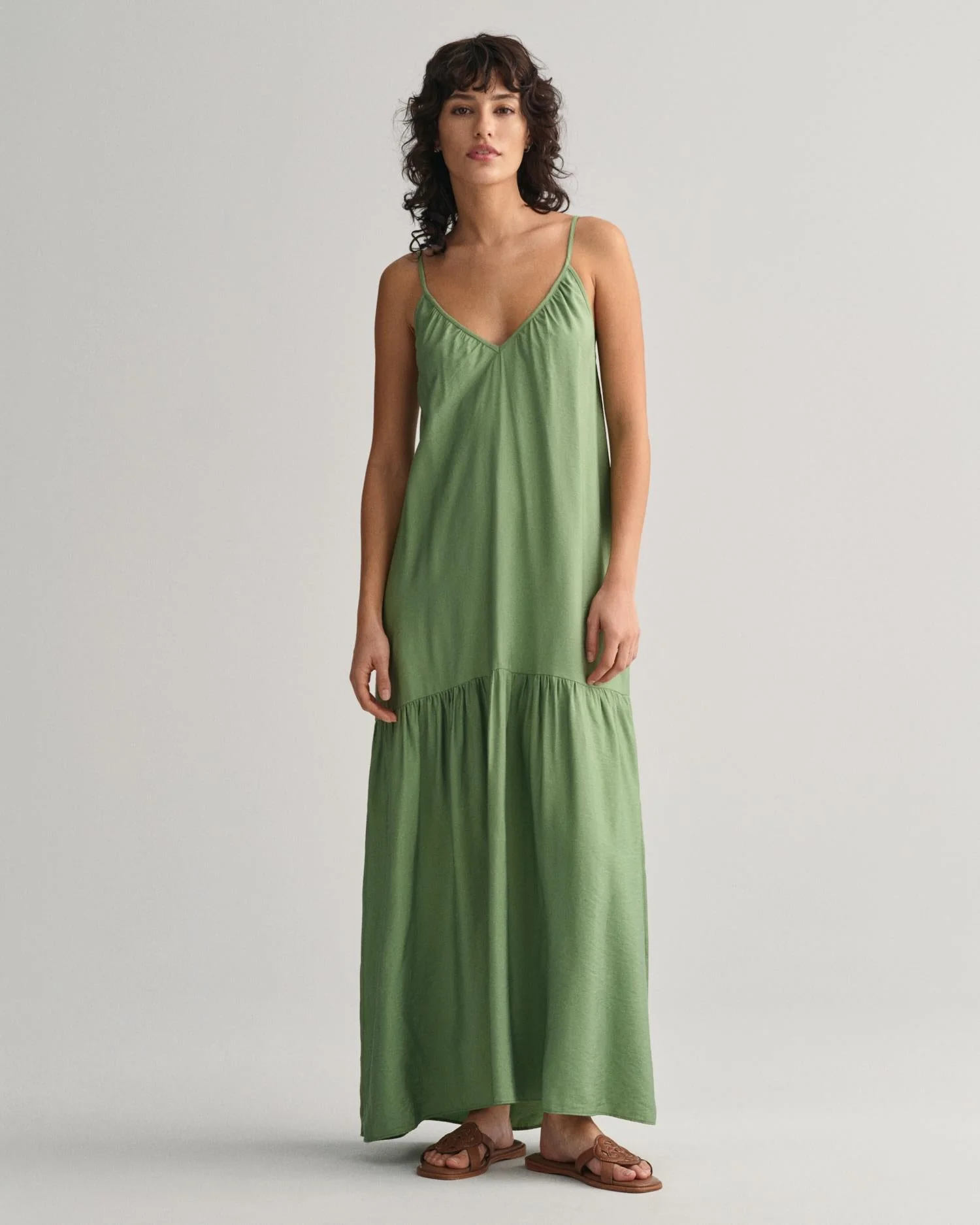 Strappy Maxi Dress Dusty Green