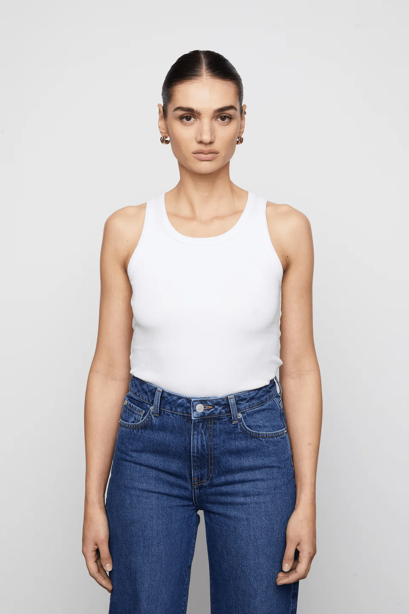 Pia Rib Singlet White