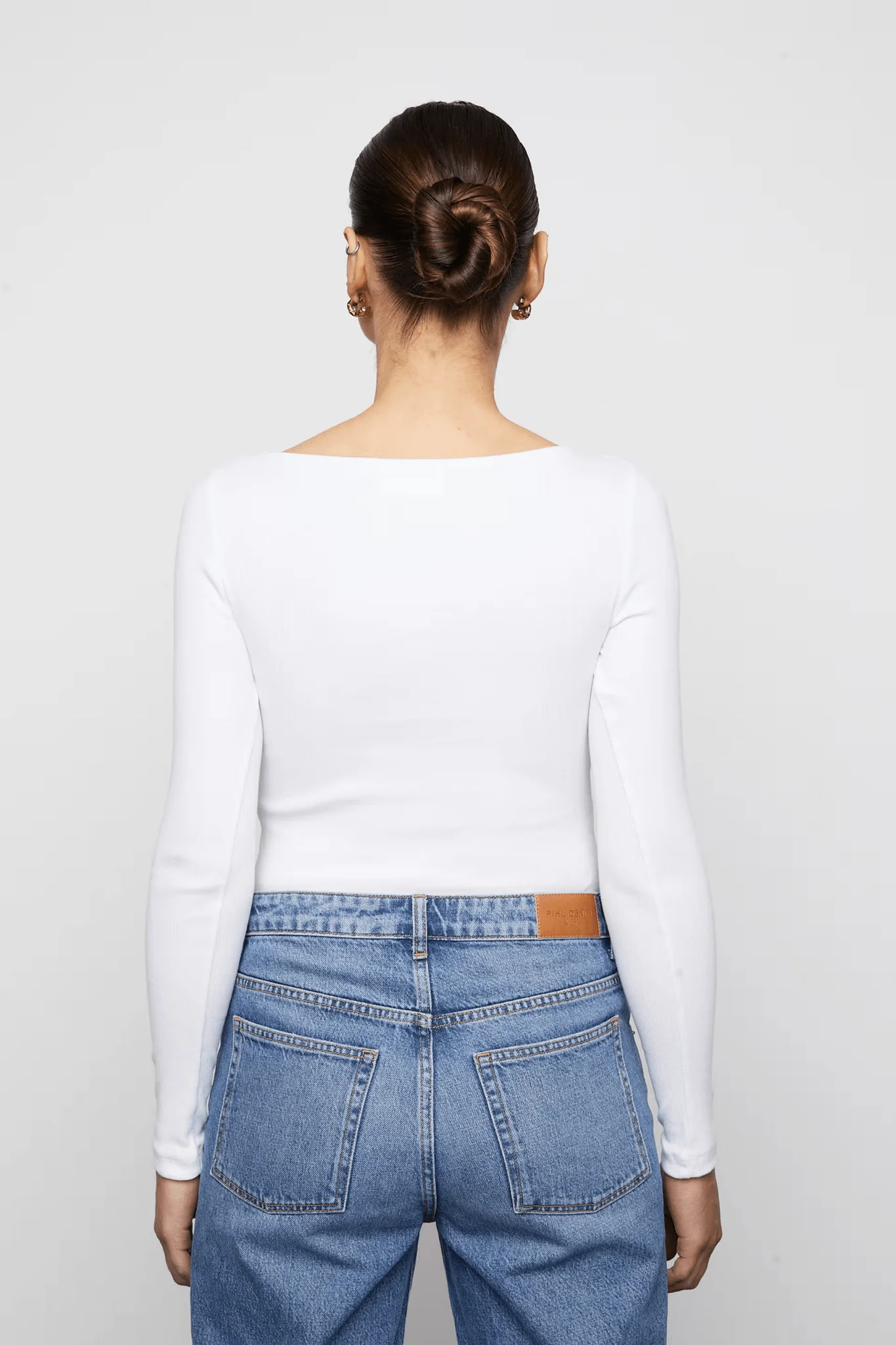 Petronella Rib Boatneck White - Image 3