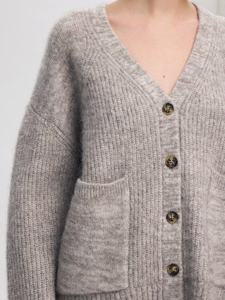 Alva Ls Knit Cardigan Steel Gray Birch - Image 10