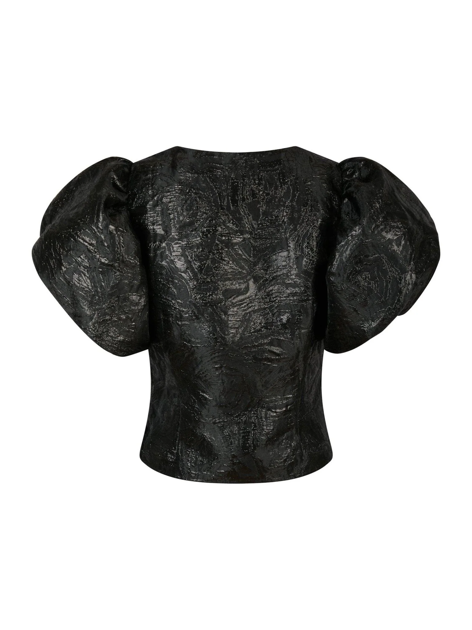 Camia Metallic Brocade Blouse Black - Image 8