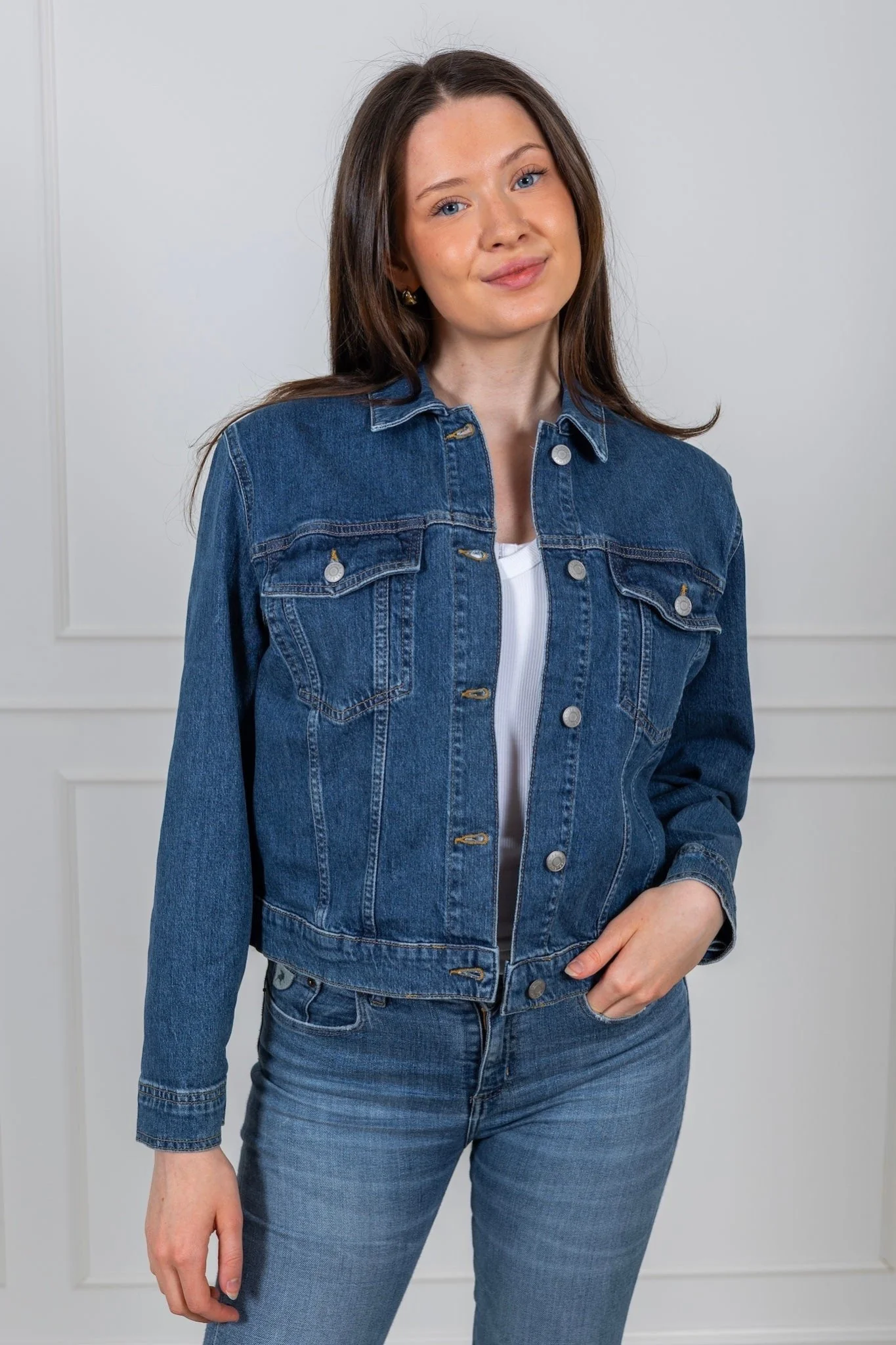 Cena Ls Jacket Medium Blue Denim - Image 6