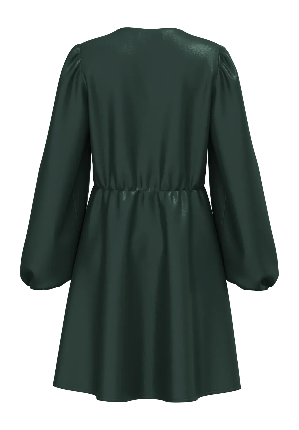 Jyline Ls Short Buttoned Satin Dressb Scarab - Image 8