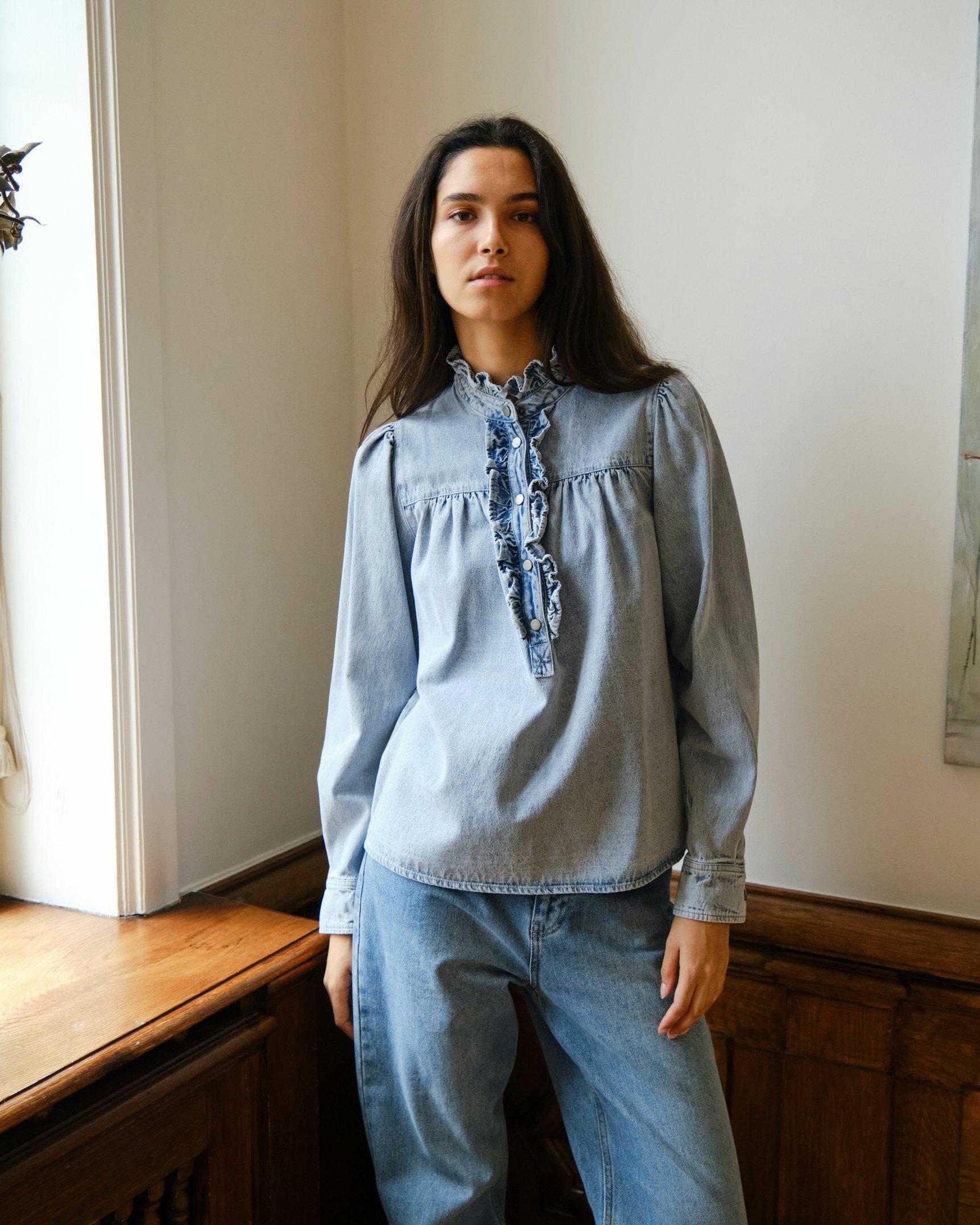 Justine Denim Shirt Light Blue - Image 2
