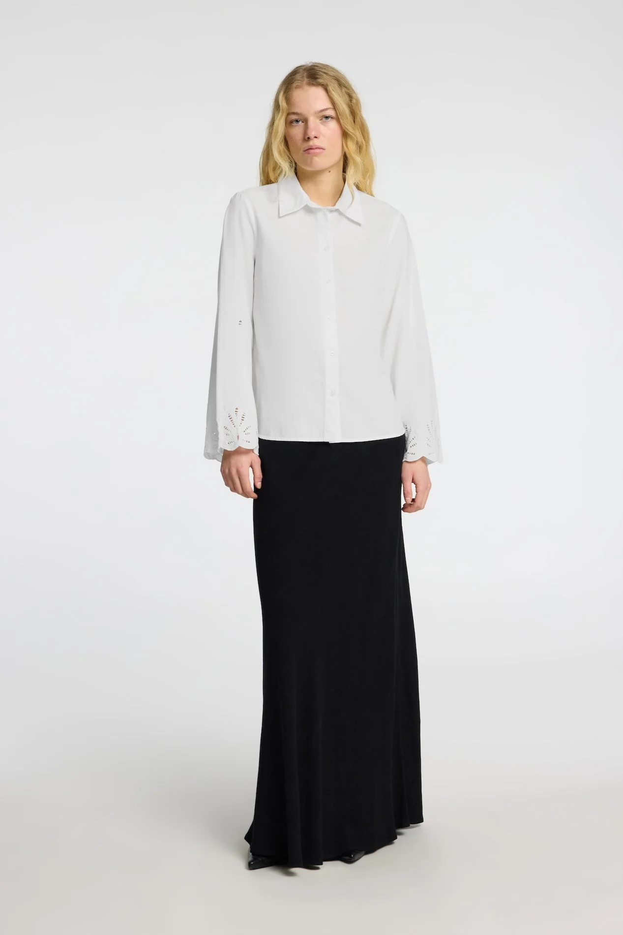 Dahlia Ls Broderi Shirt Bright White - Image 6