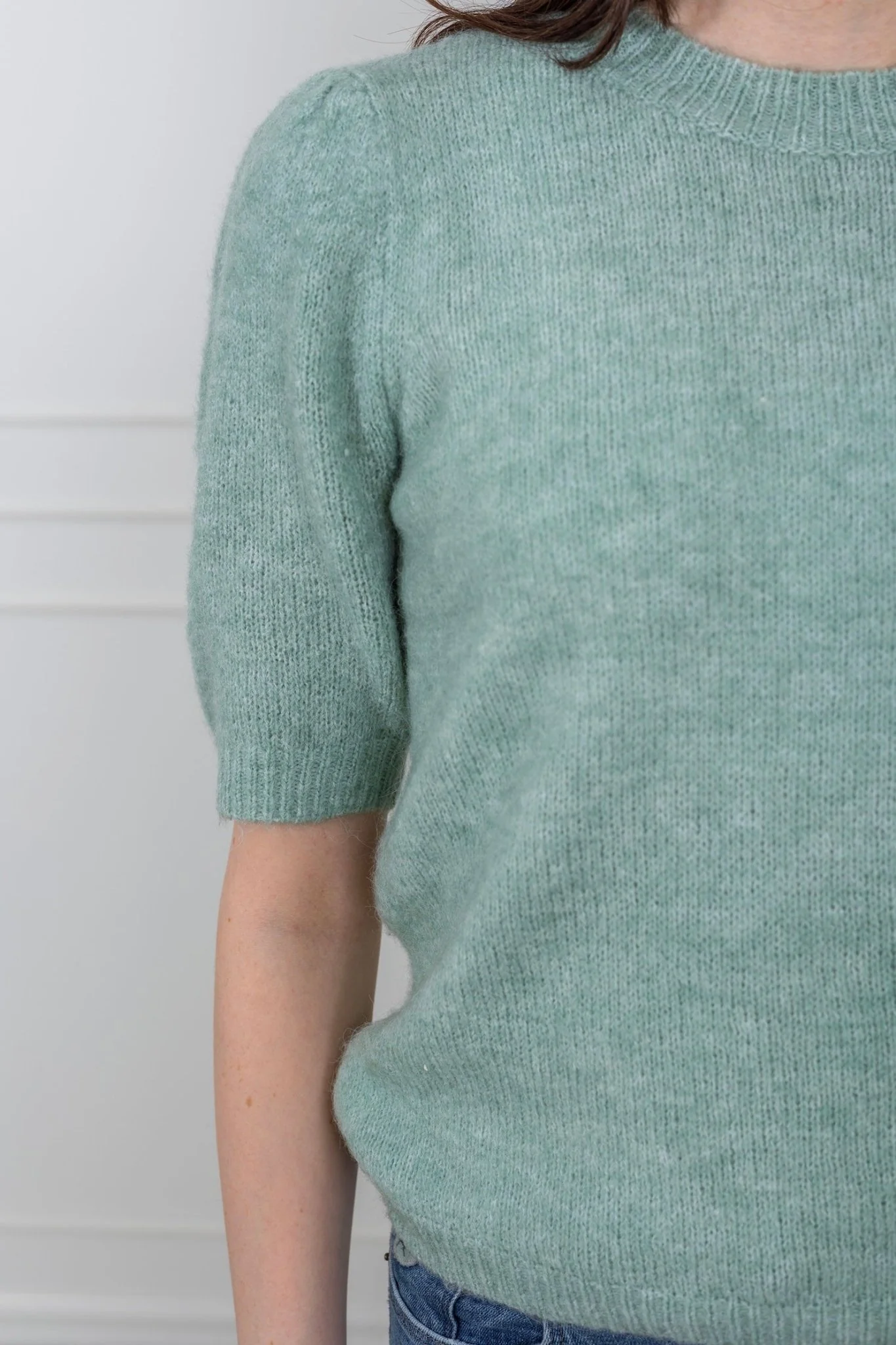 Anne Ss Knit Pullover Iceberg Green - Image 11