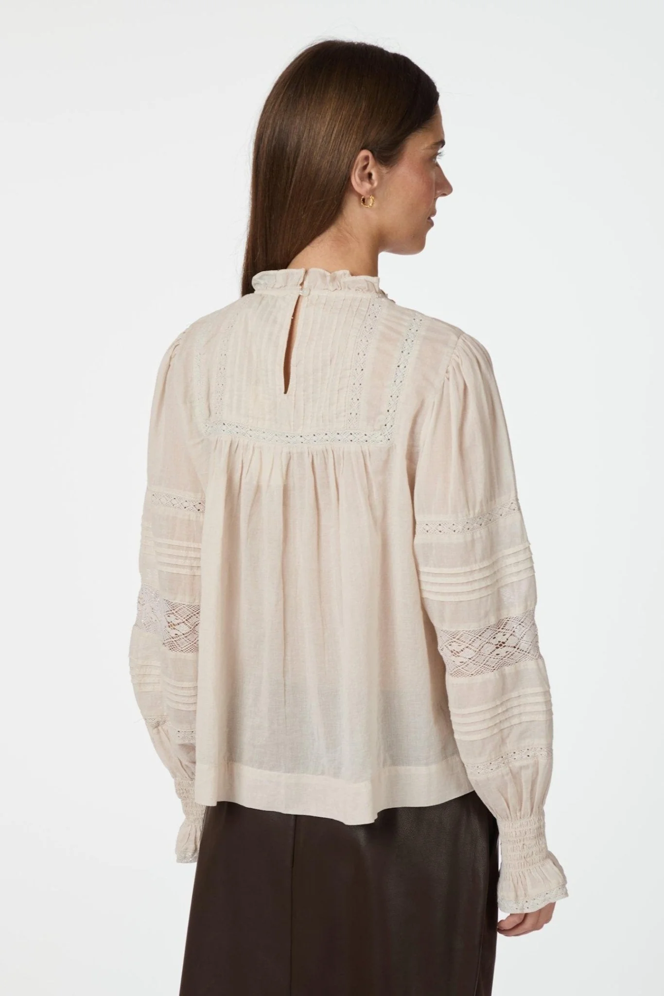 Ebba S Voile Blouse Ivory - Image 10