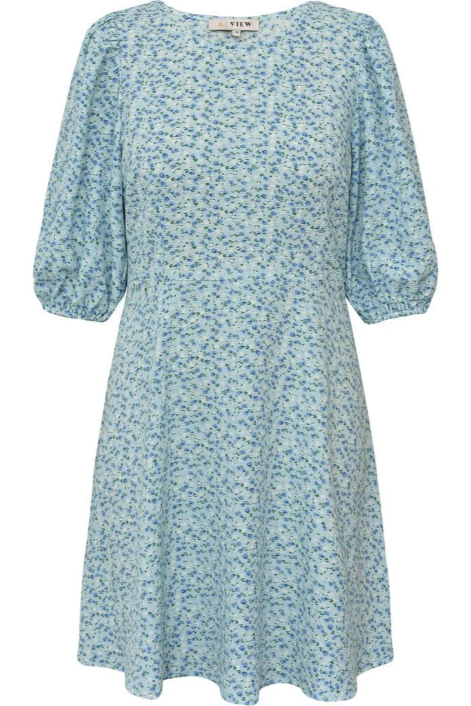 Gino 3/4 Dress Blue/White - Image 2