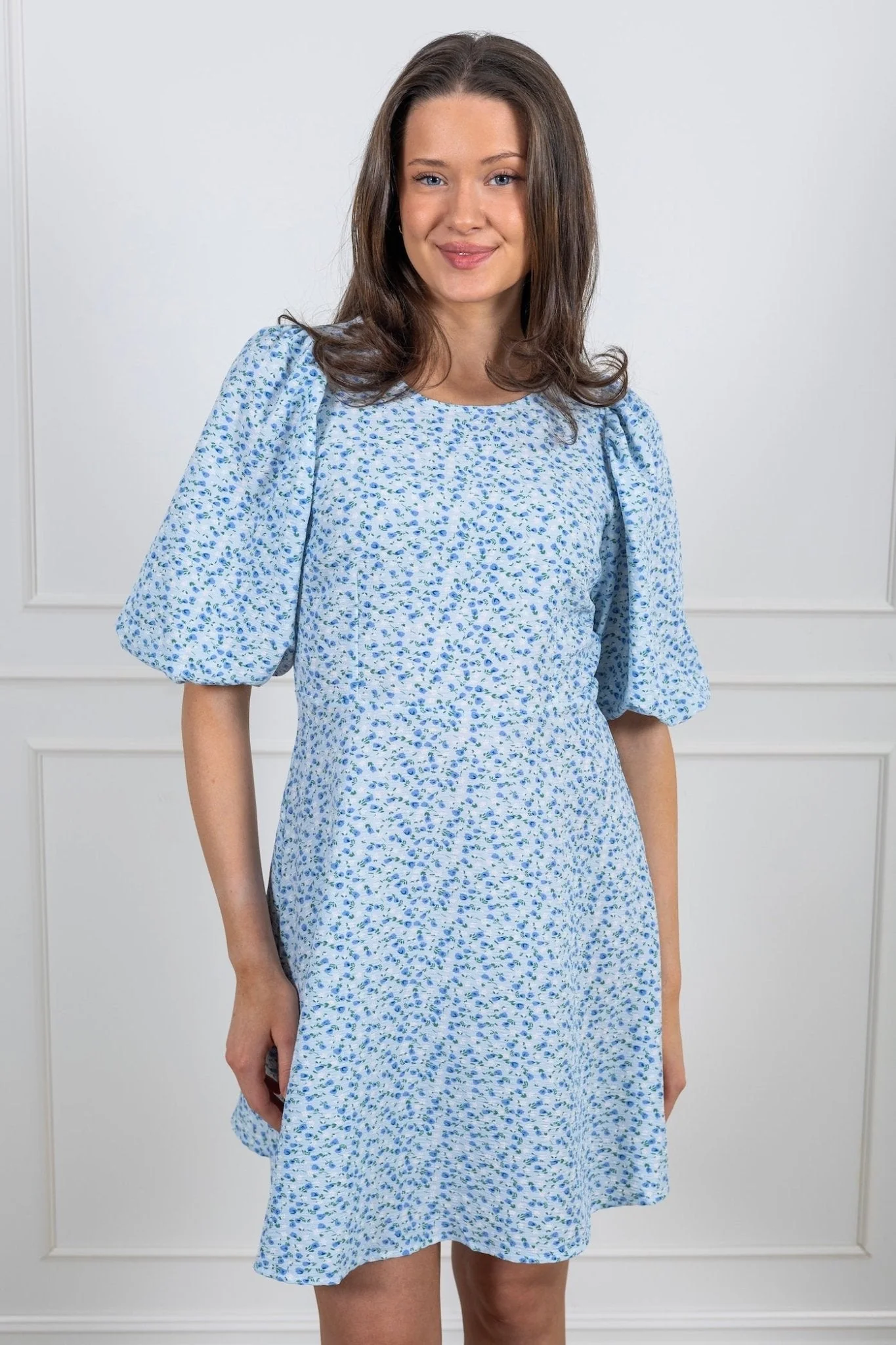 Gino 3/4 Dress Blue/White - Image 4
