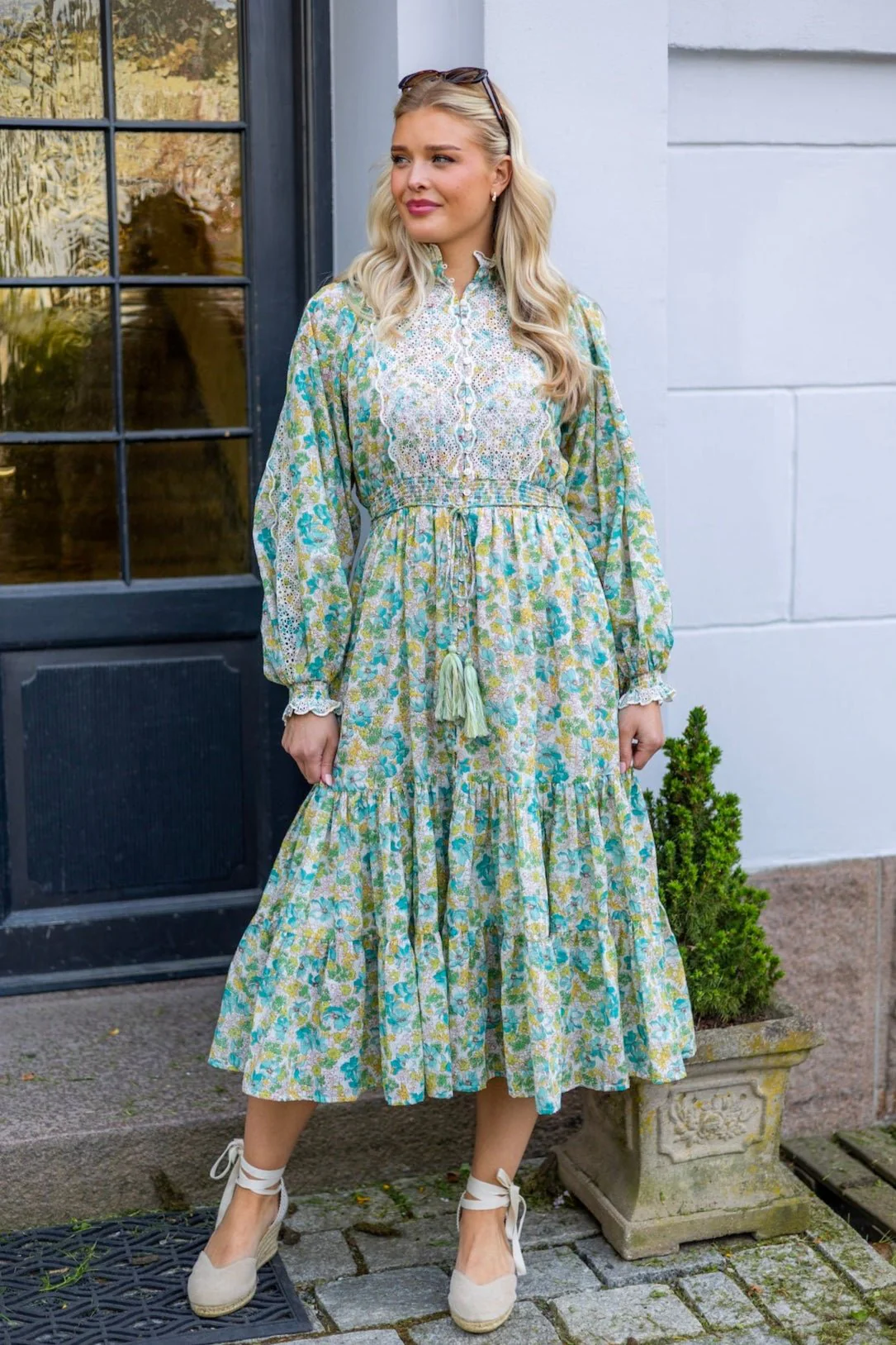 Cotton Slub Midi Dress Anemone Fields