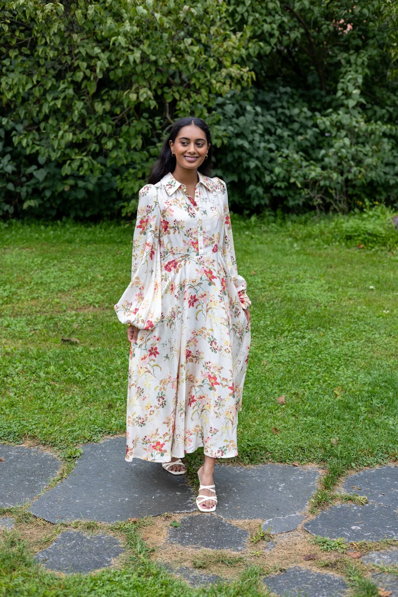 Viscose Shirt Dress Botanical - Image 5