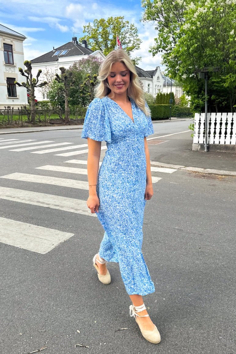 Sonja Midi Dress Blue Flora