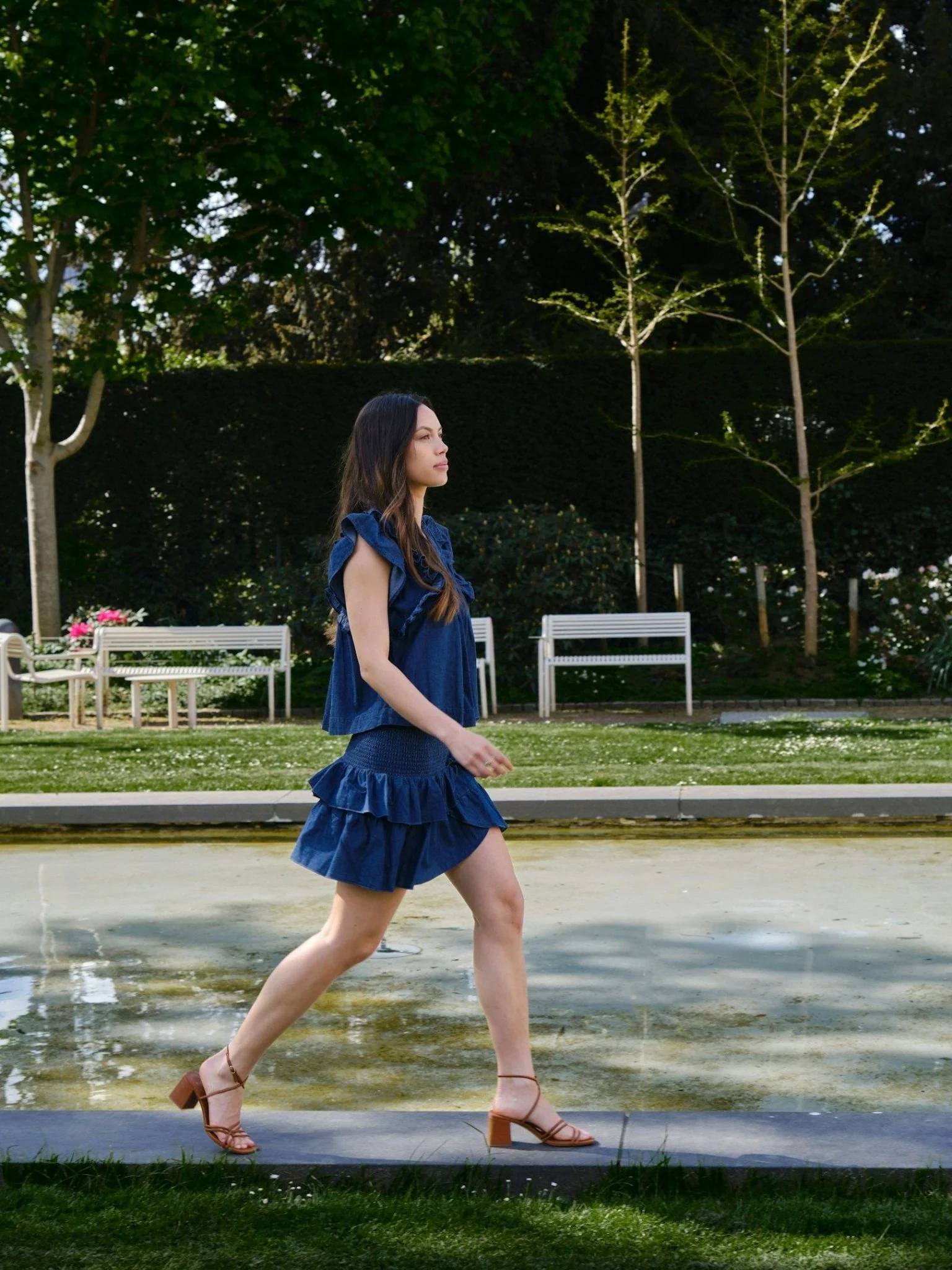 Carin Denim Skirt Blue - Image 3