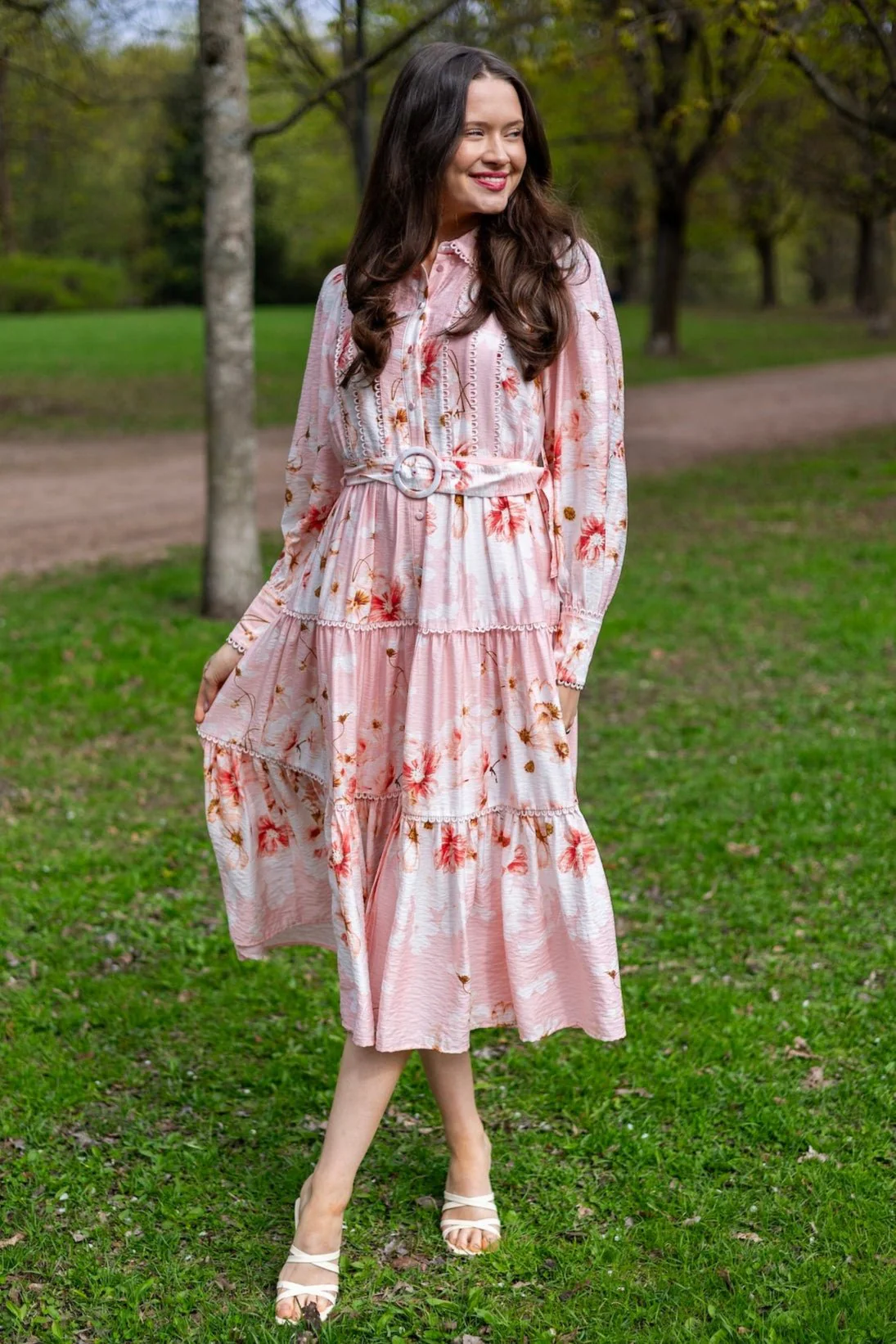Billa Ls Long Dress Chintz Rose Billa Aop - Image 9