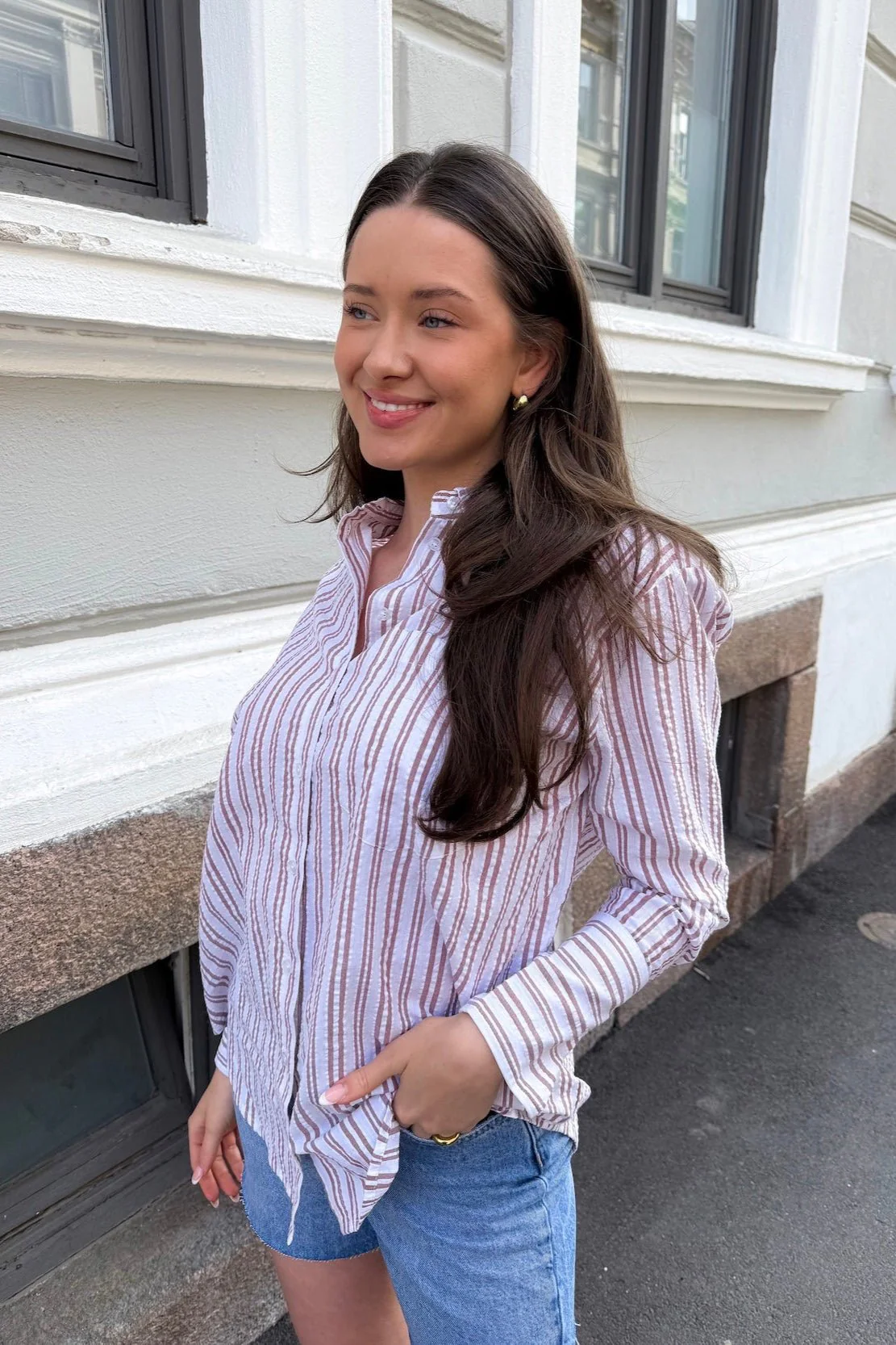 Bibi Crepe Shirt Terracotta - Image 3