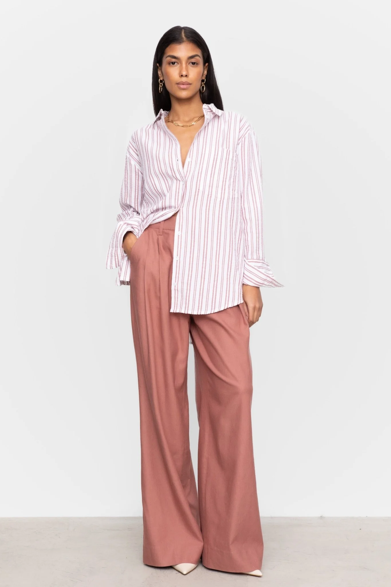 Bibi Crepe Shirt Terracotta - Image 7