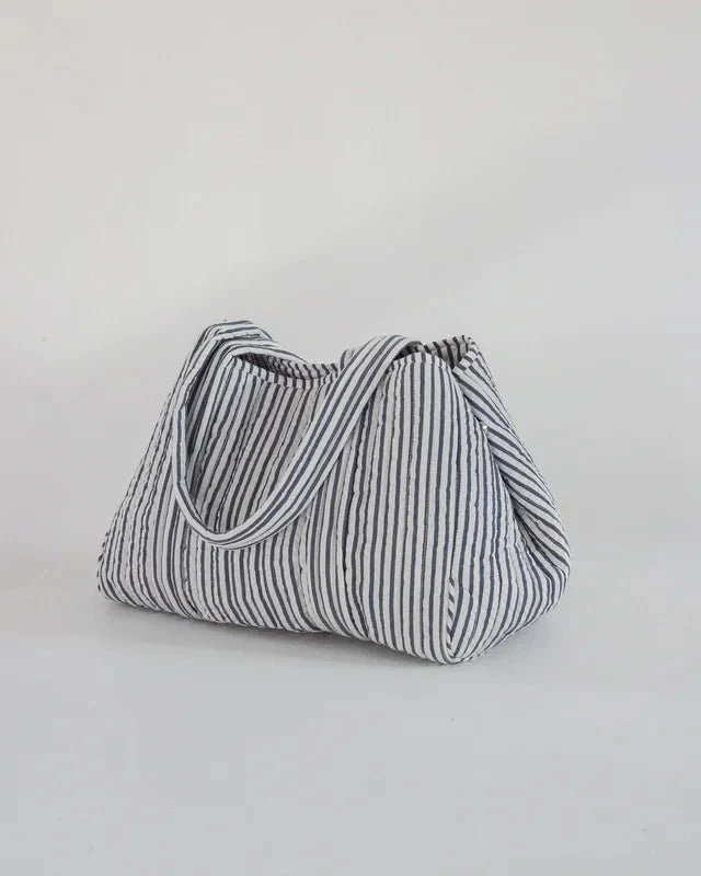 Tote Bag Large Blue Stripe - Image 3