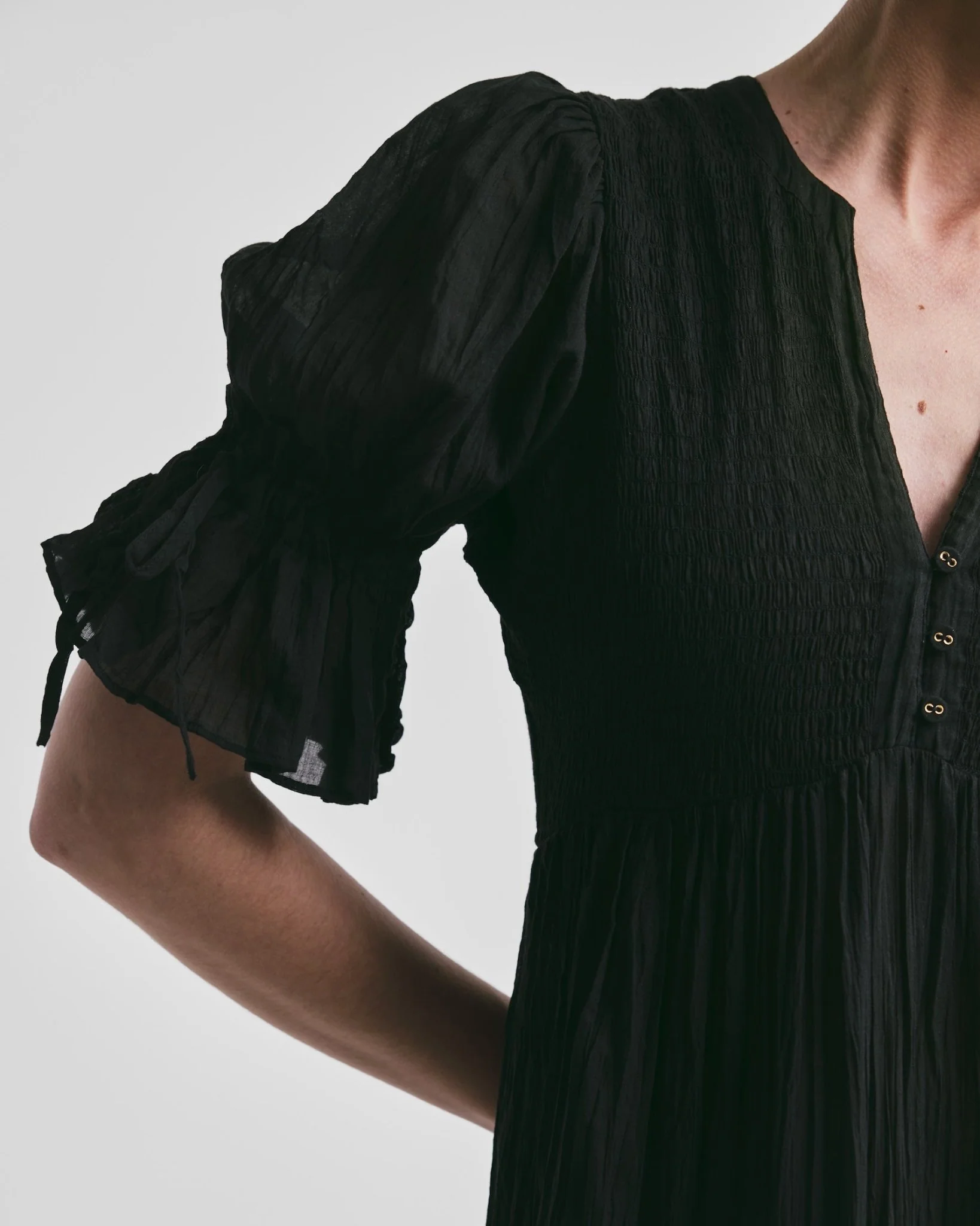 Bohemian Relaxed Dress Black - Image 9
