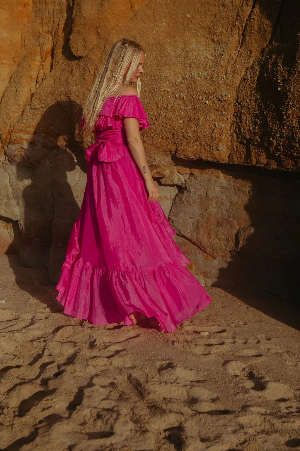 Wow Seniorita Frill Dress Hot Pink - Image 9