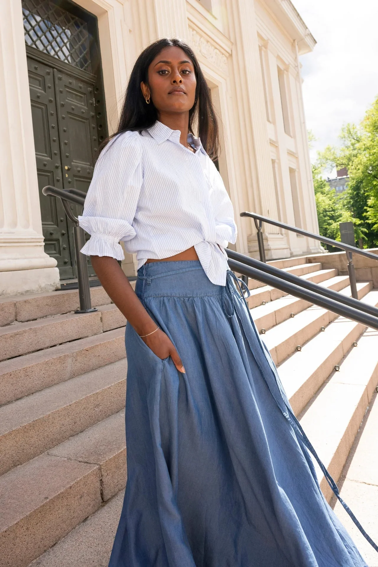 Astrid Skirt Soft Denim - Image 8