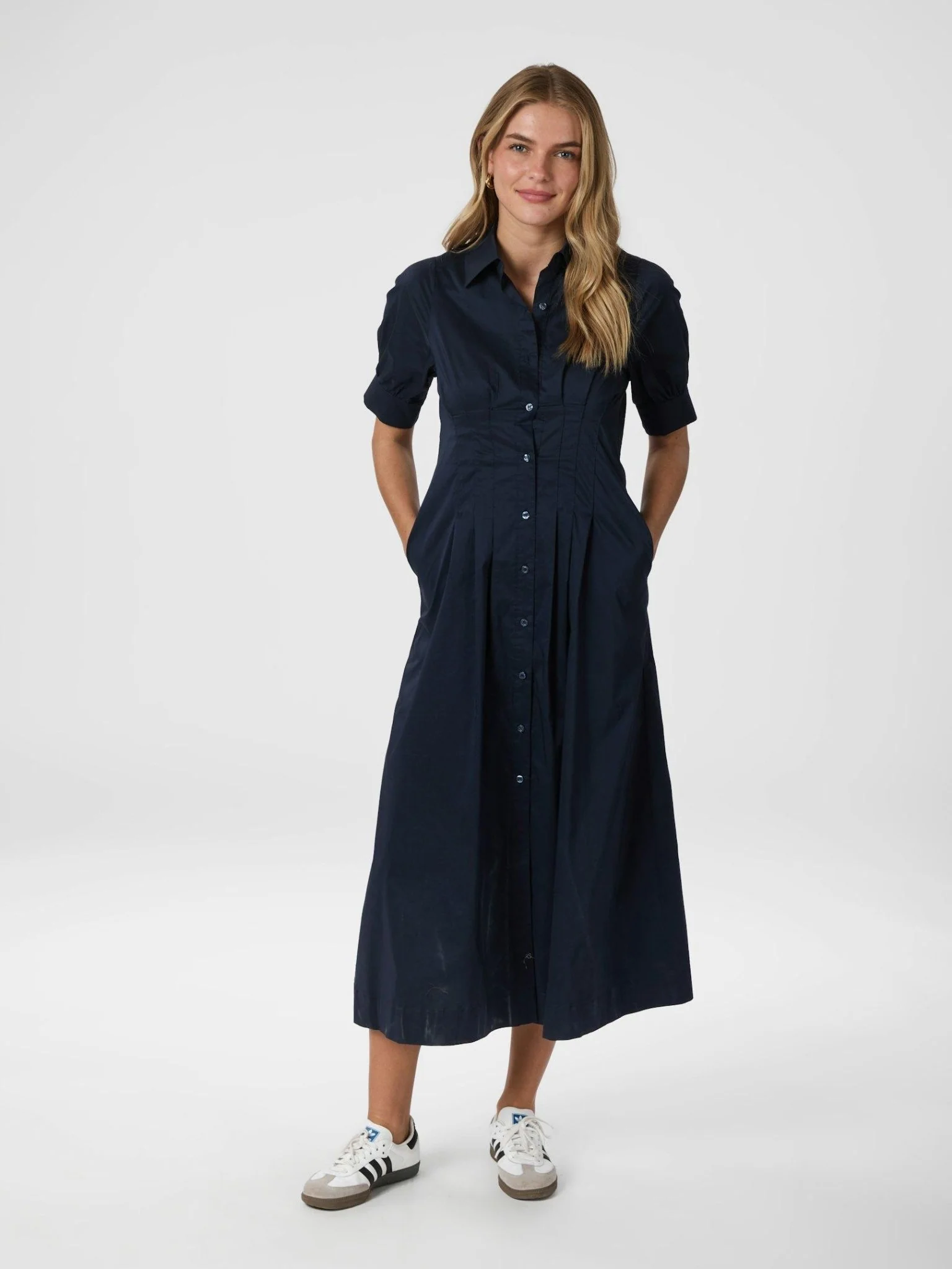Baia Poplin Dress Navy - Image 2