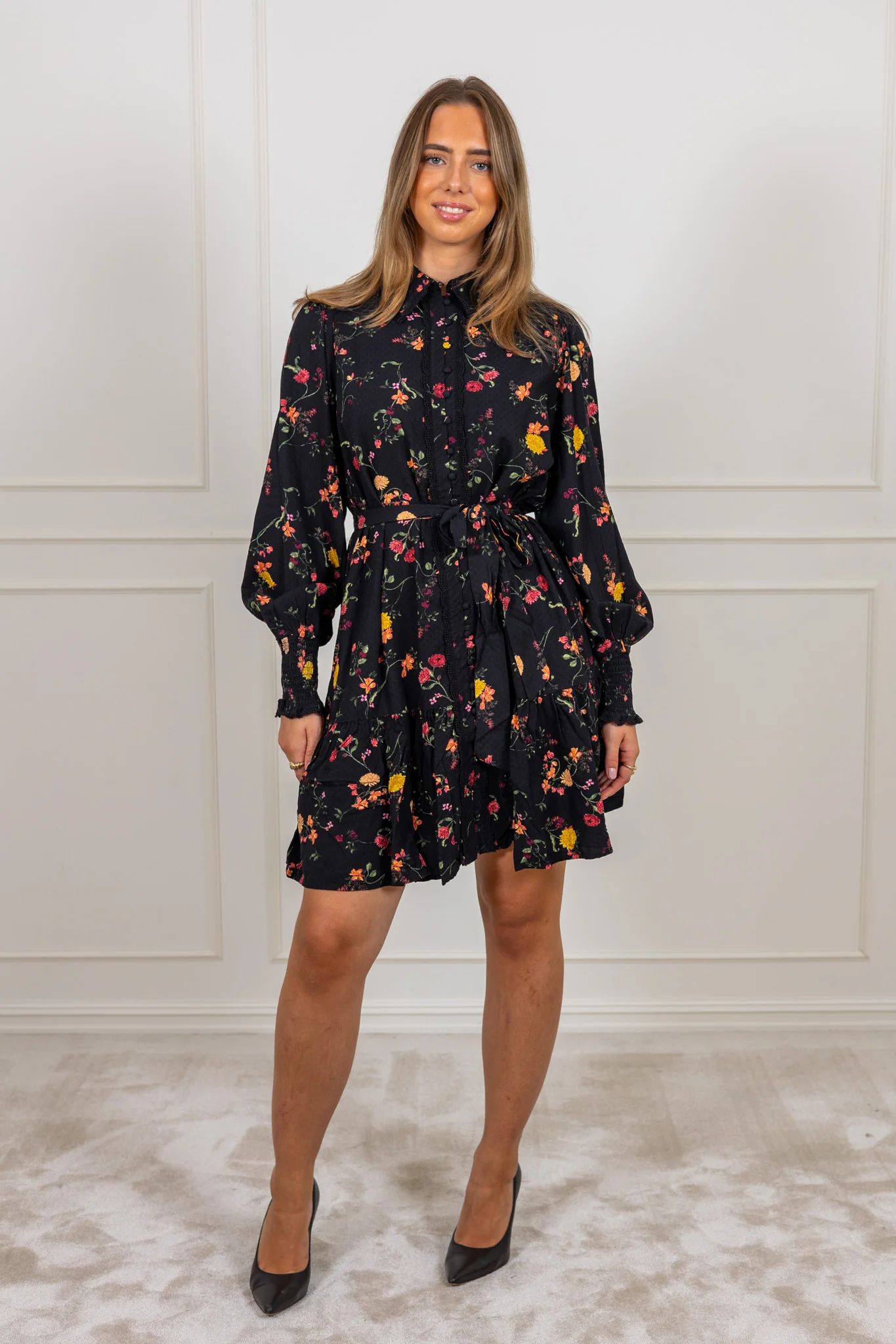 Tilera Ls Shirt Dress Black Botari - Image 4