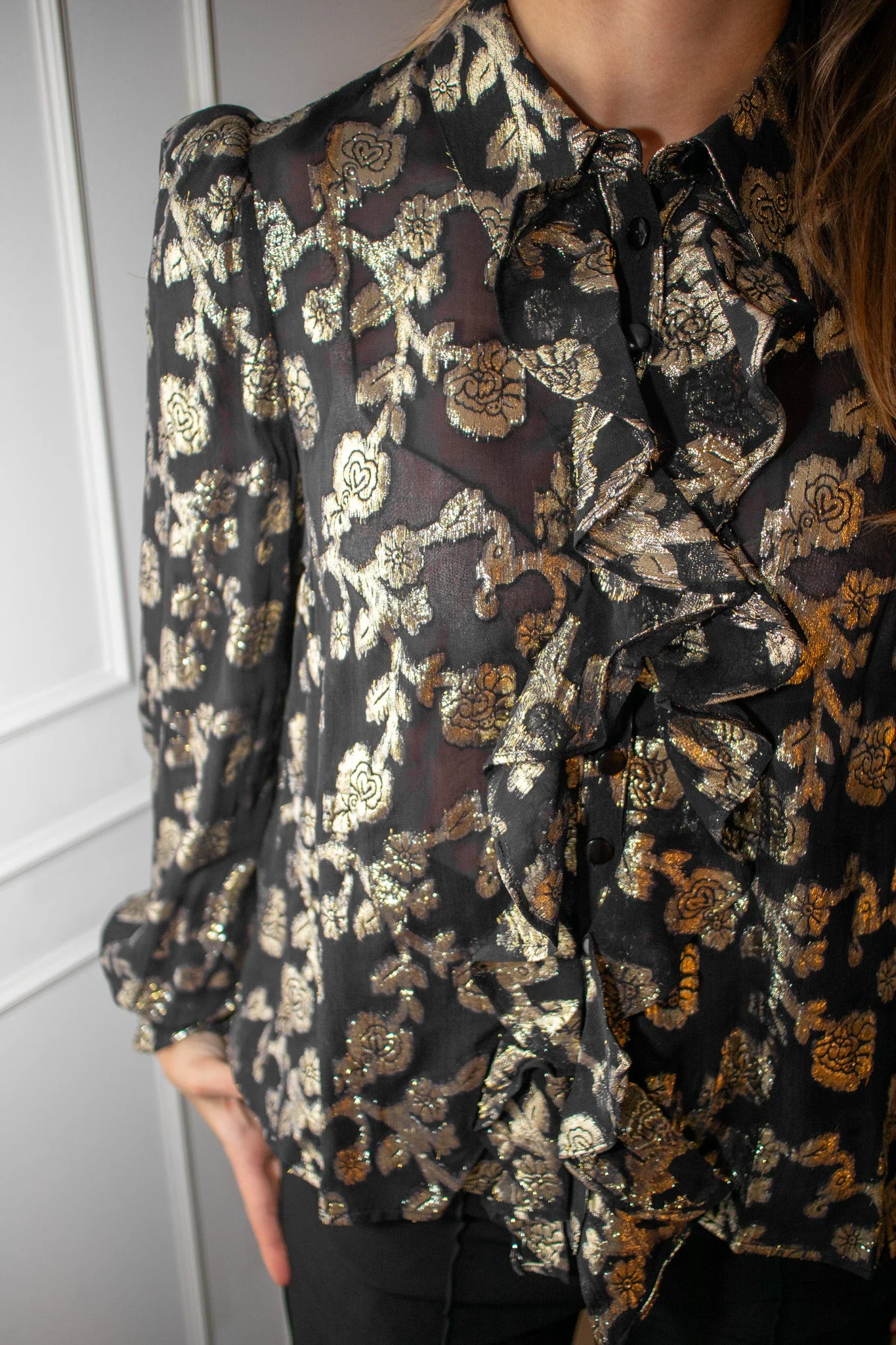 Georgette Blouse Anthracite - Image 4