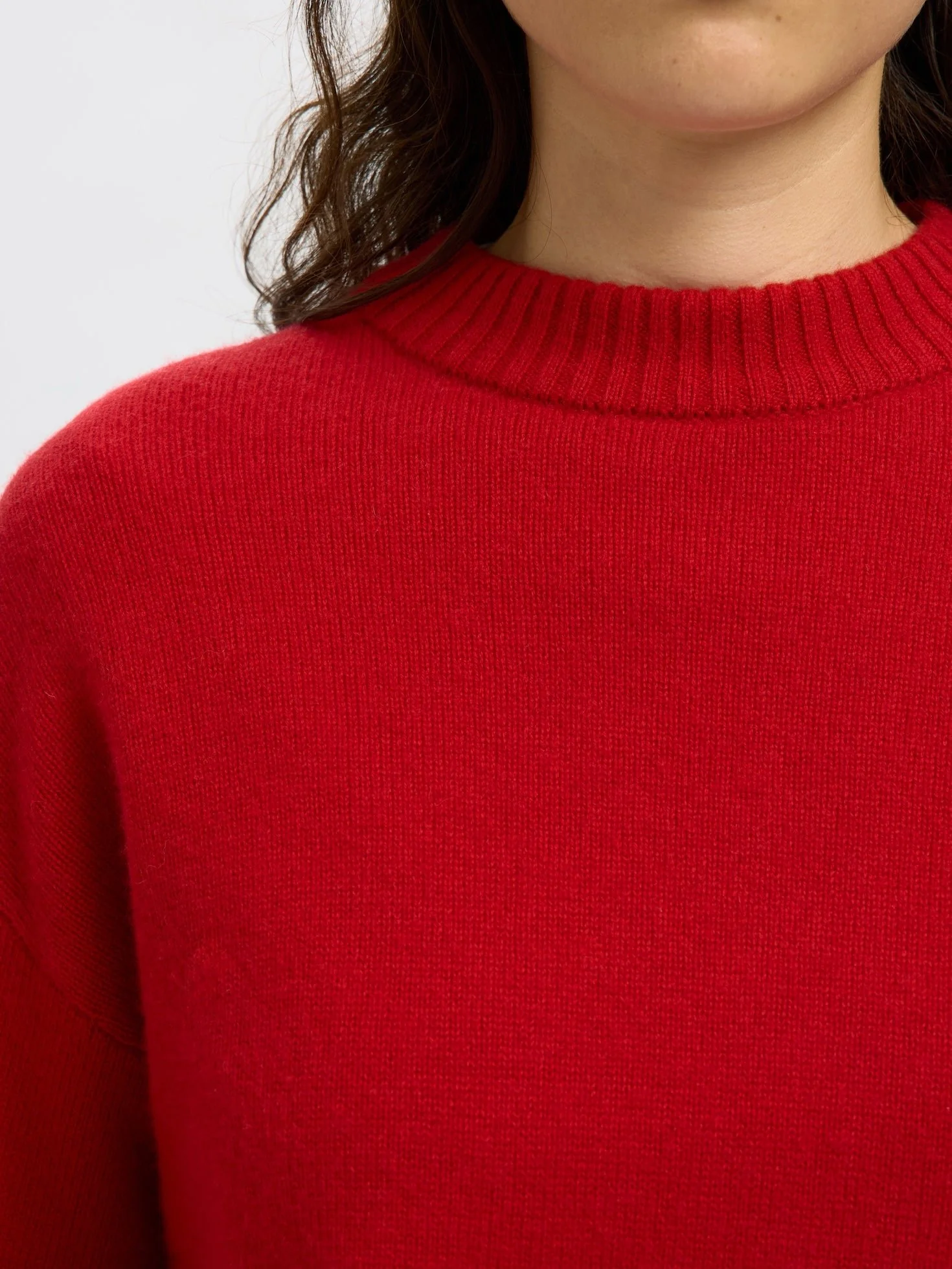 Cille Cashmerelend Ls Knit O-Neck Equestrian Red - Image 8