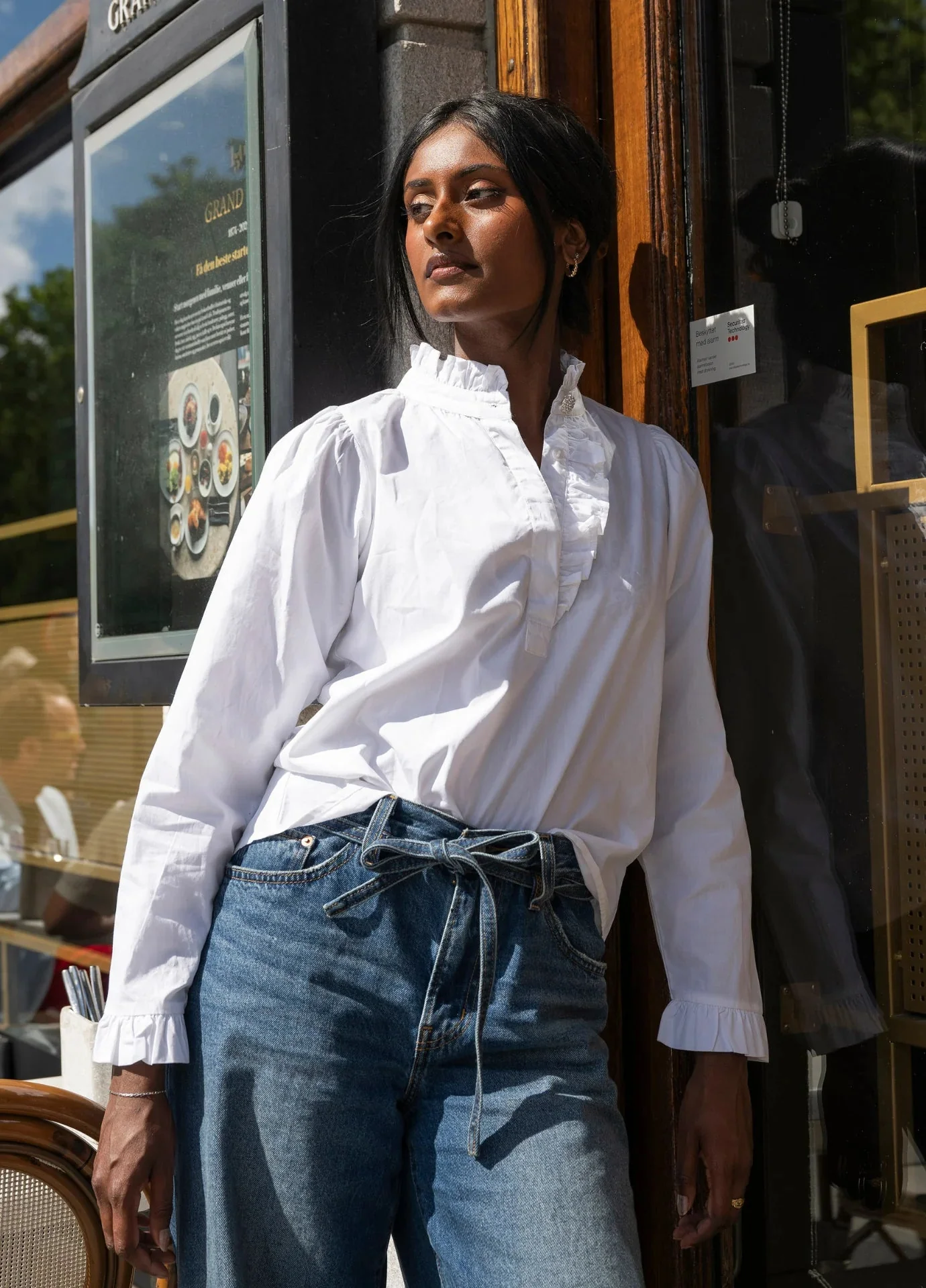 Ella Blouse Sugar White Poplin - Image 4