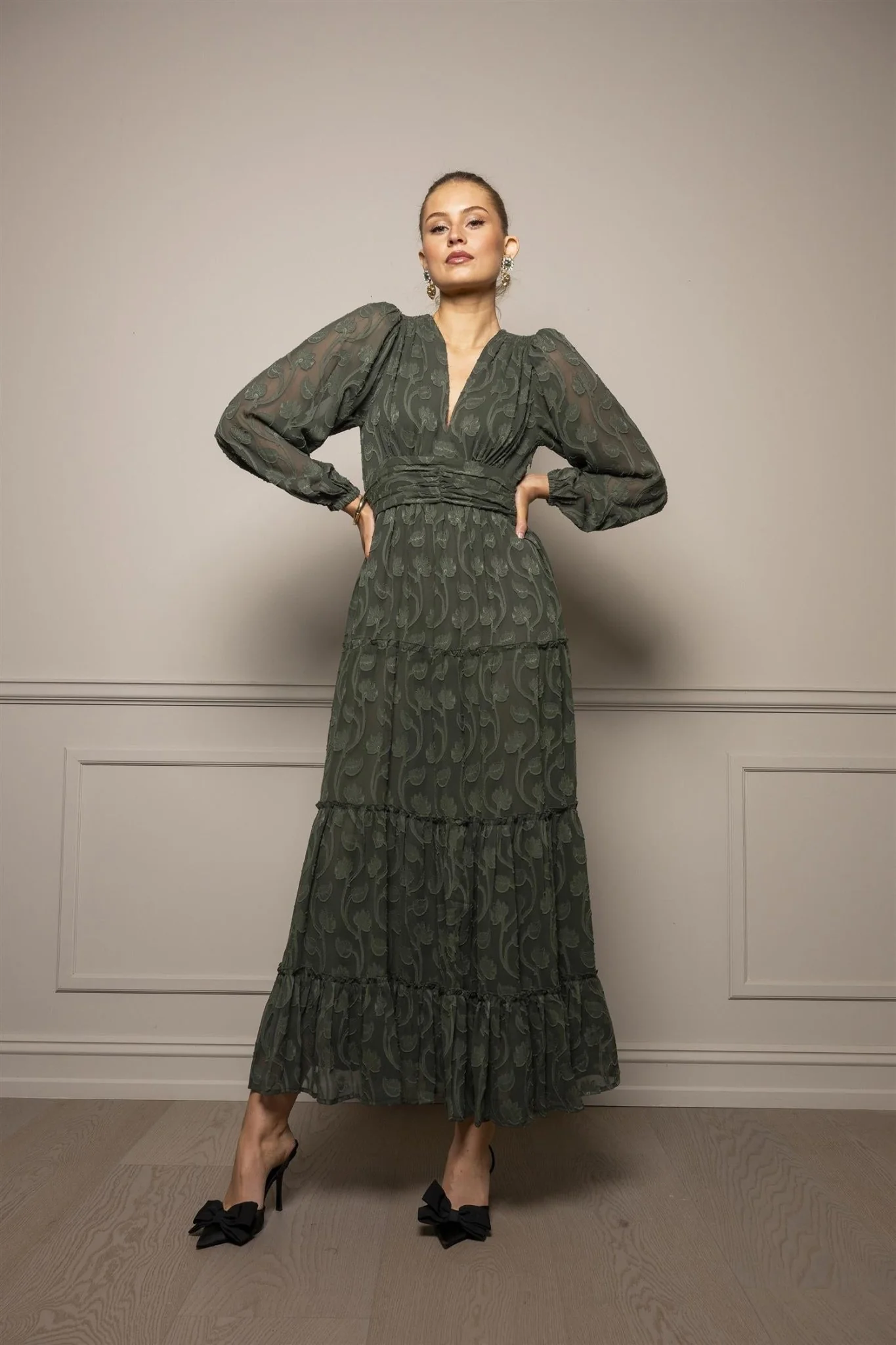 Noor Maxi Dress Luxe Green - Image 3