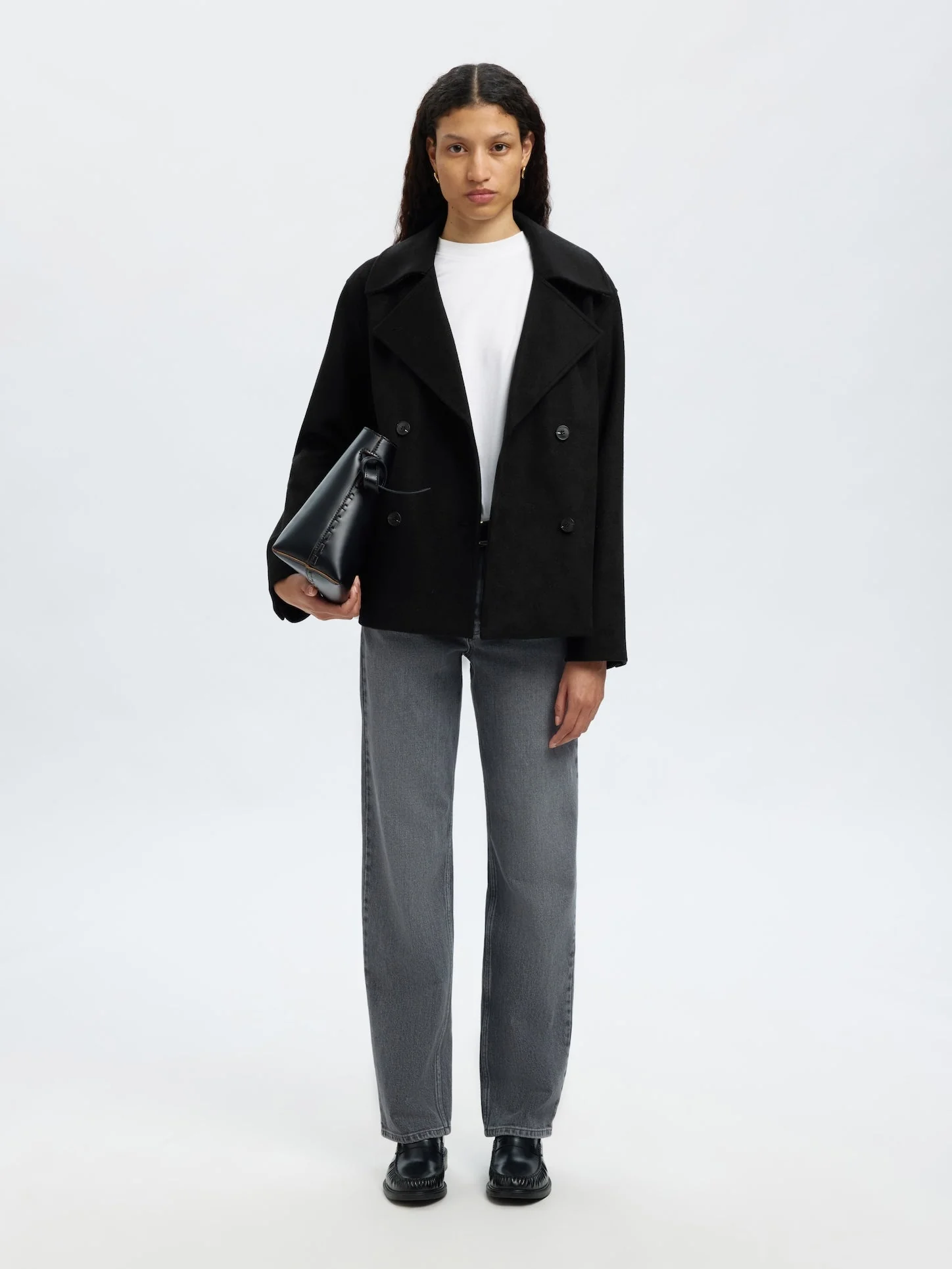 Alma Wool Blend Jacket Black - Image 2