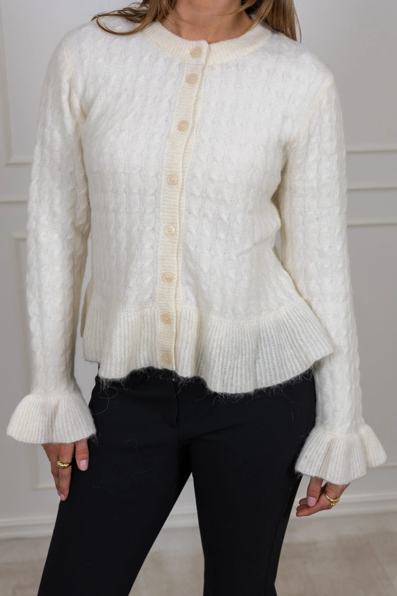 Numa Ls Knit Cardigan Birch - Image 5