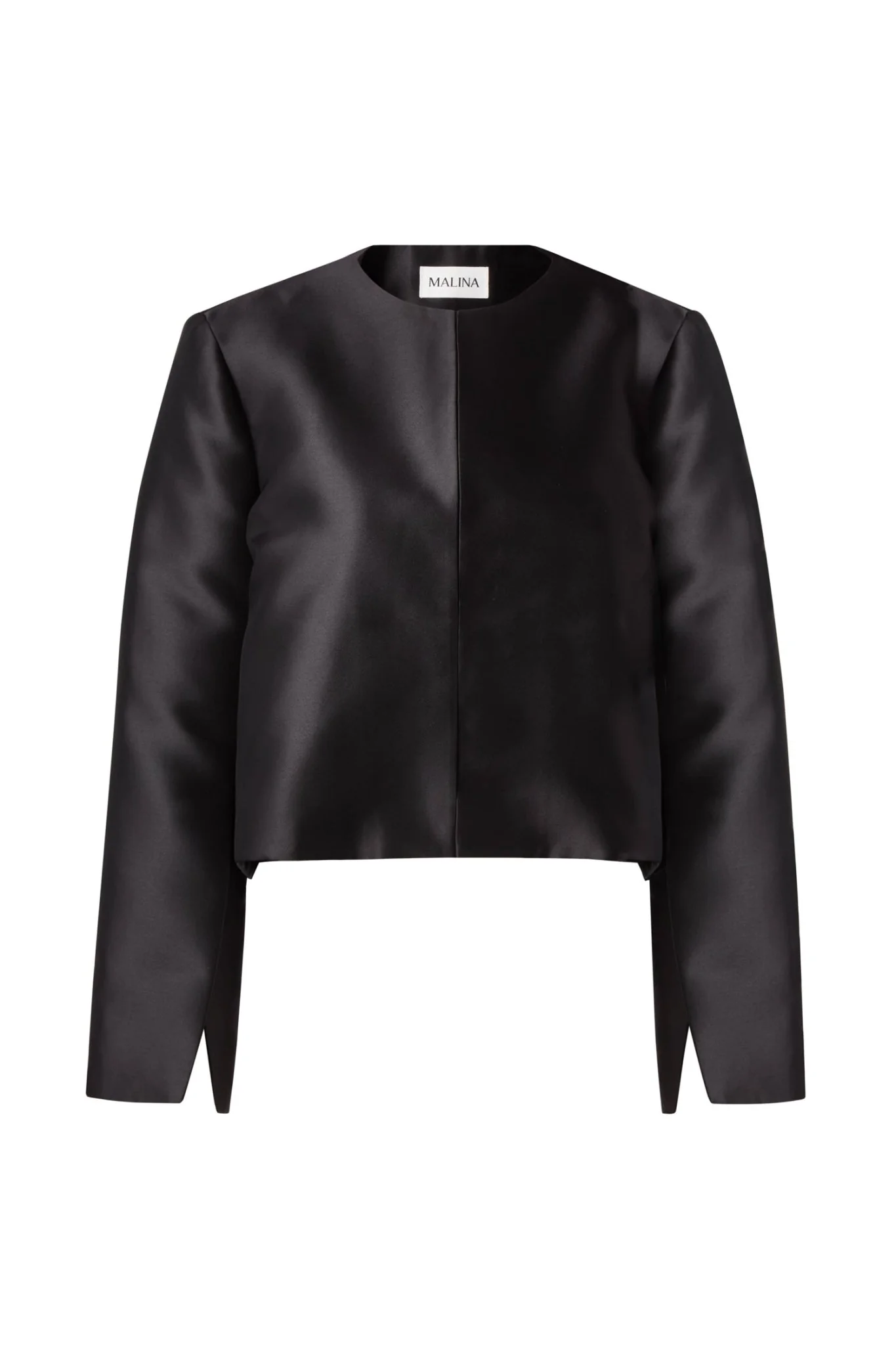 Ruthie Cropped Long Sleeve Blouse Black - Image 2