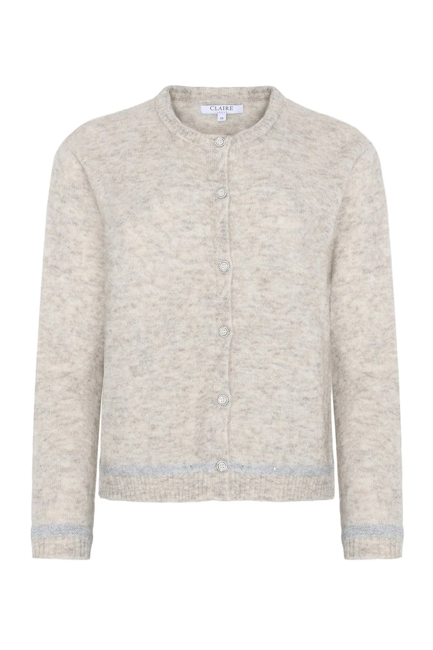 Claire Knit Snow White Melange