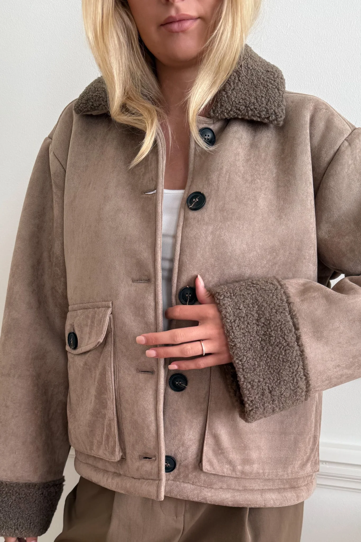 Sia Teddy Jacket Light Brown - Image 7