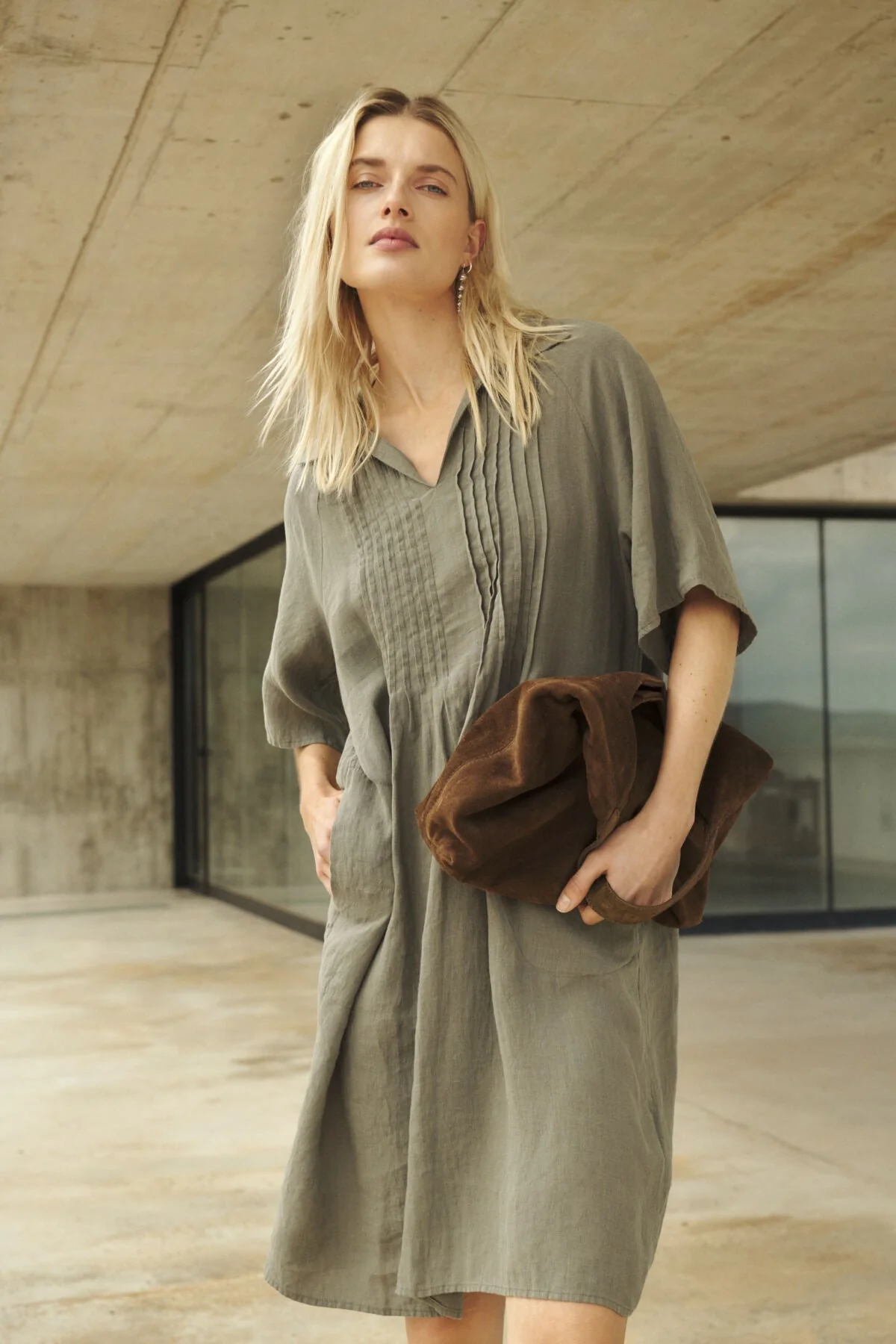 Ayla Dress Smokey Olive - Image 3