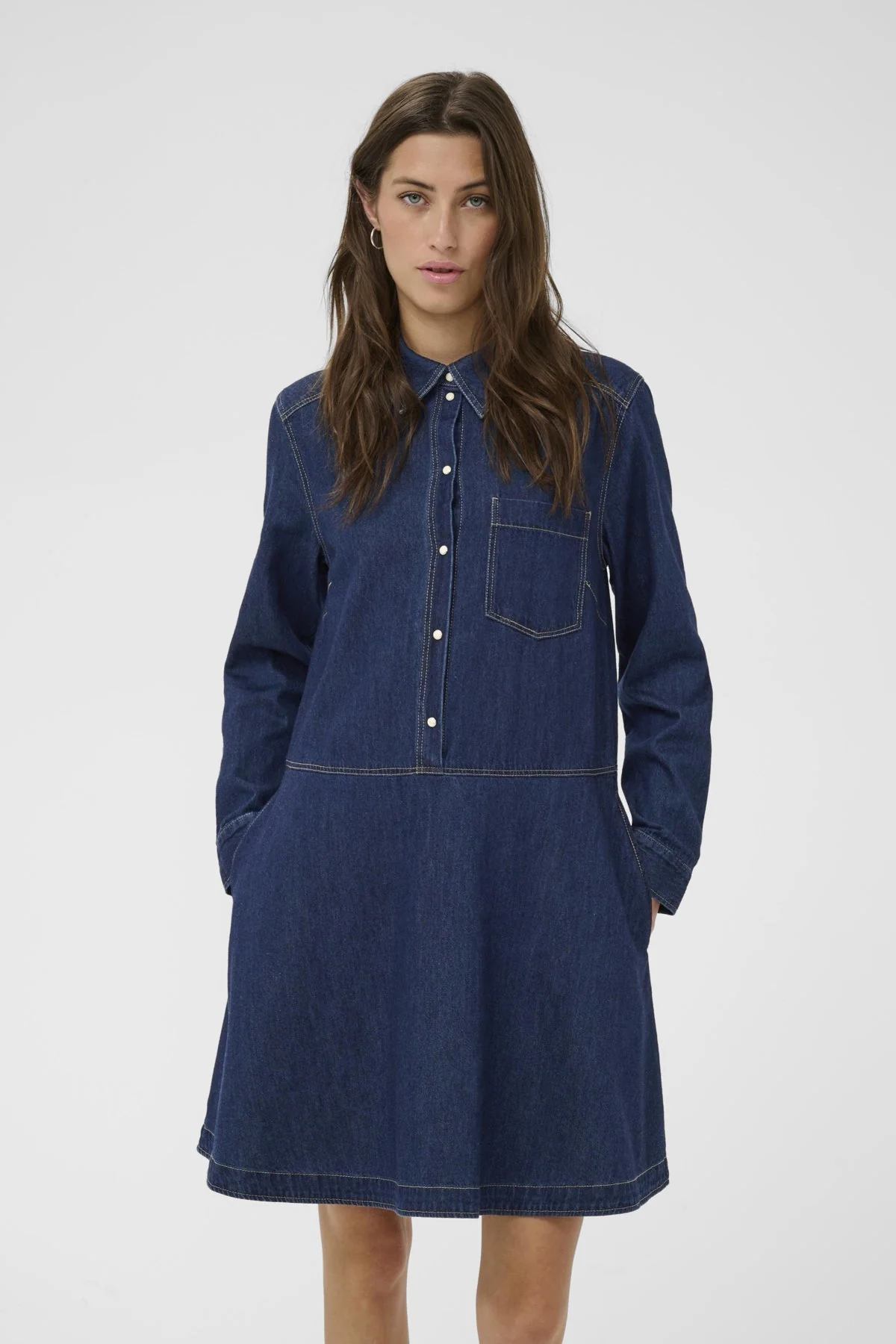 Augustine Dress Dark Blue Denim - Image 7