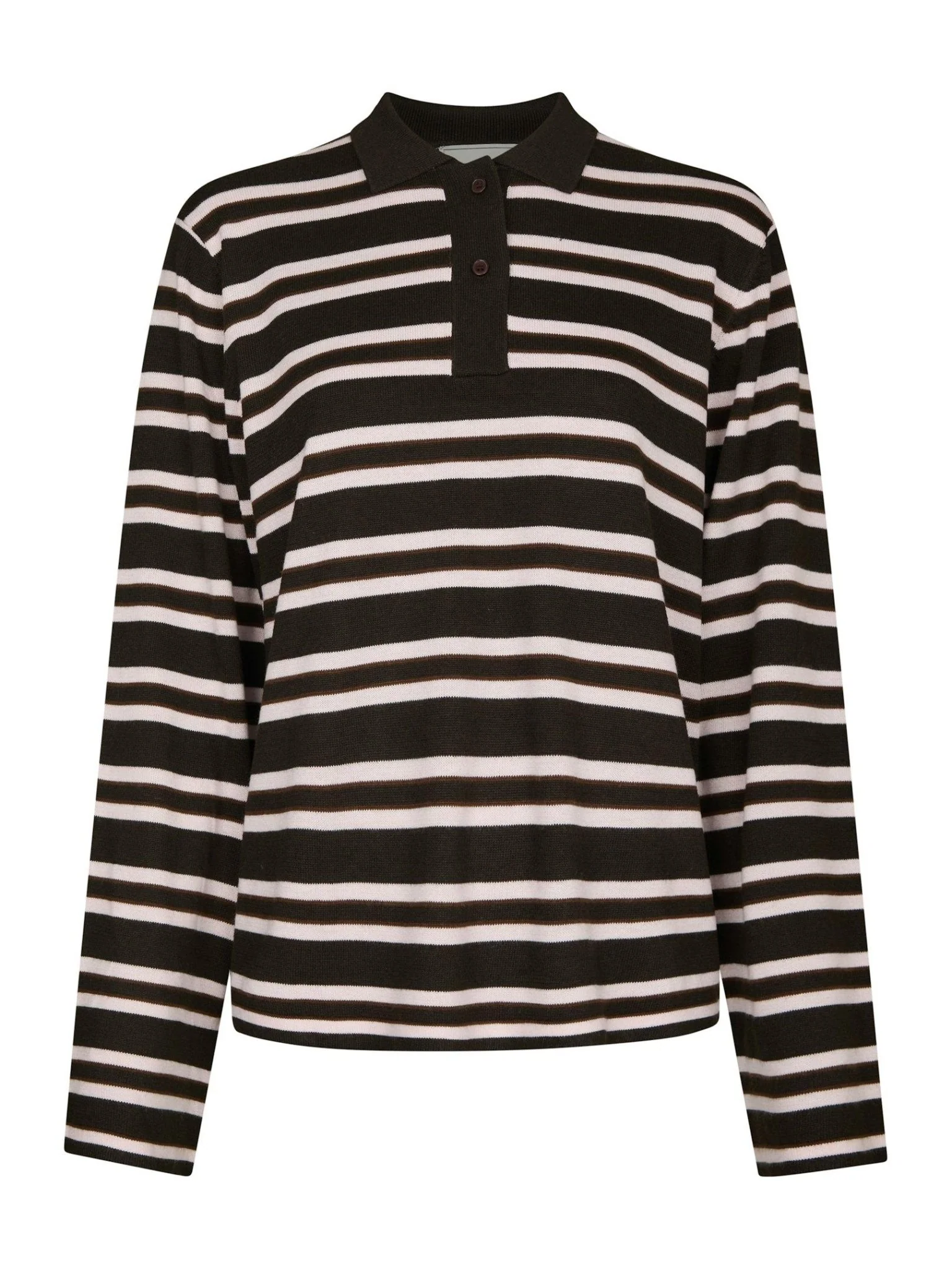 Mala Polo Knit Blouse Dark Brown - Image 2