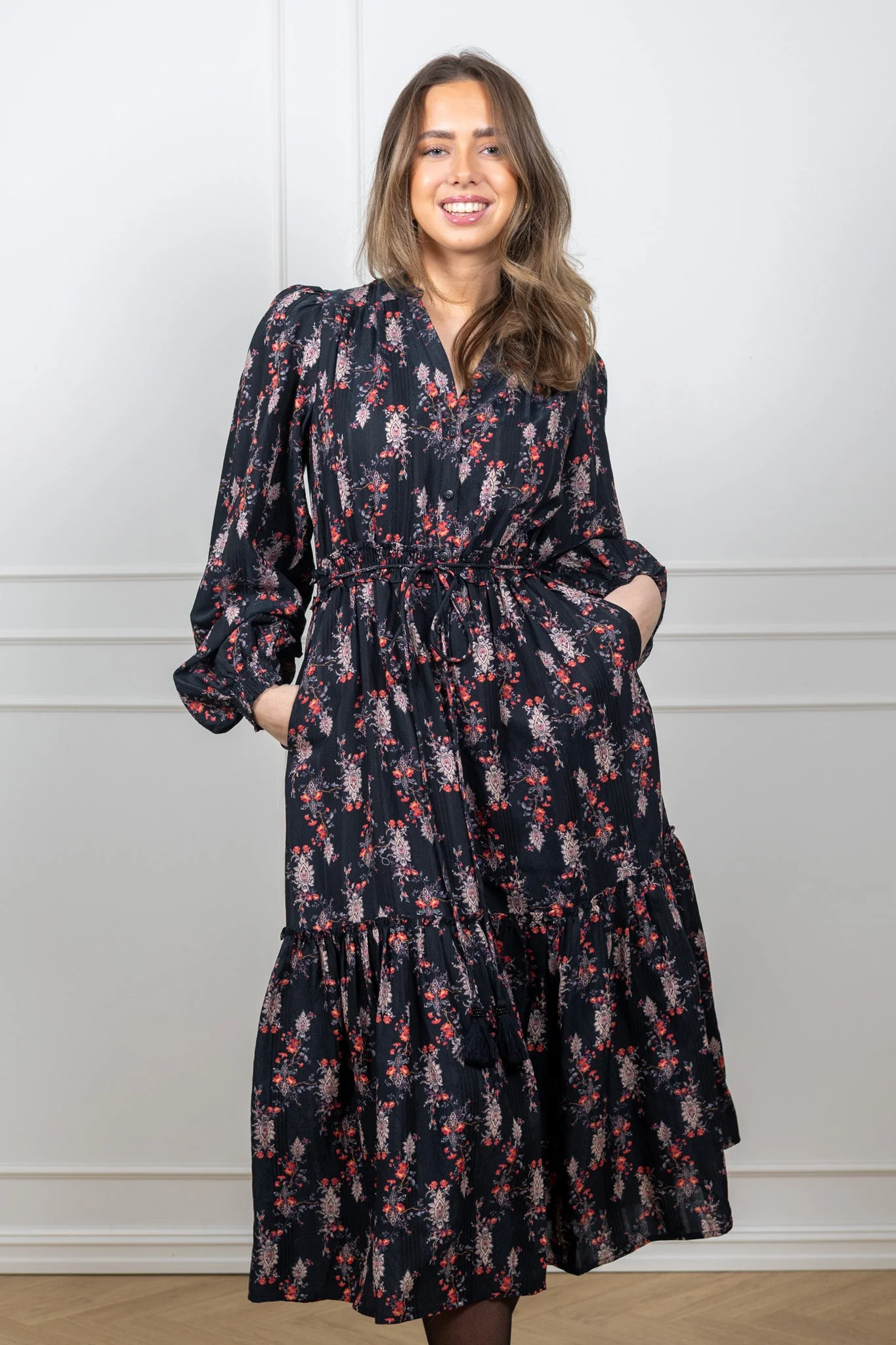 Bohemian Belt Dress Midnight Paisley - Image 5