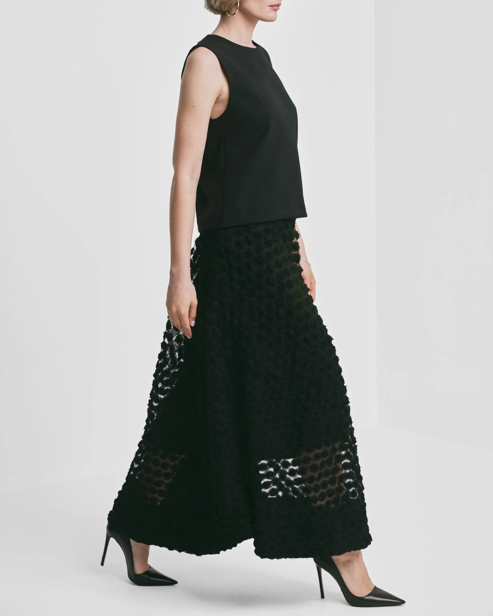 Decorated Maxi Skirt Black - Image 7