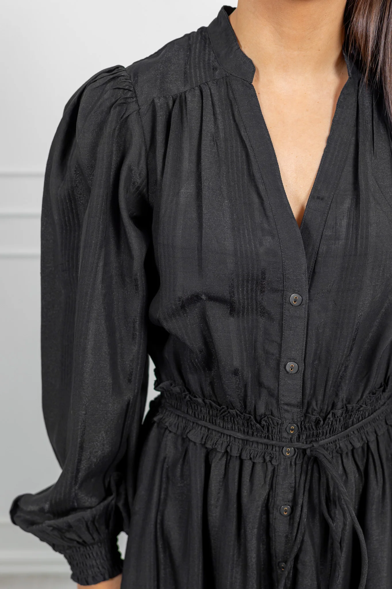 Bohemian Belt Dress Black - Image 5