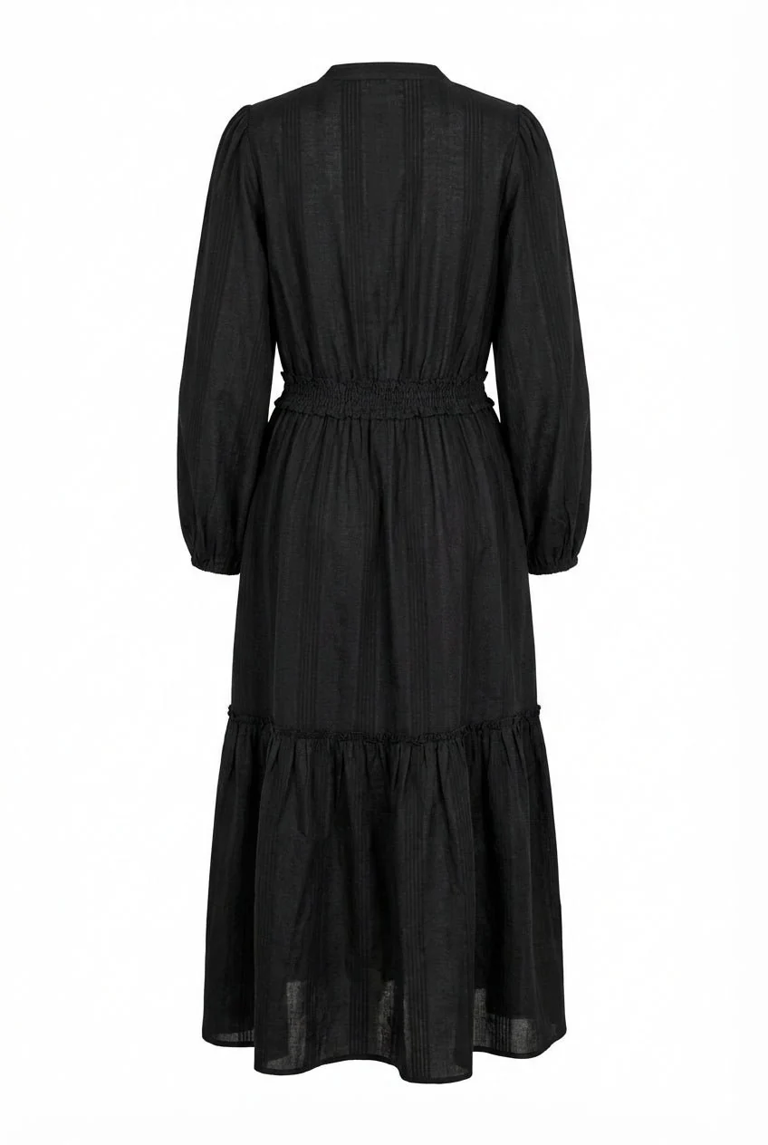 Bohemian Belt Dress Black - Image 6
