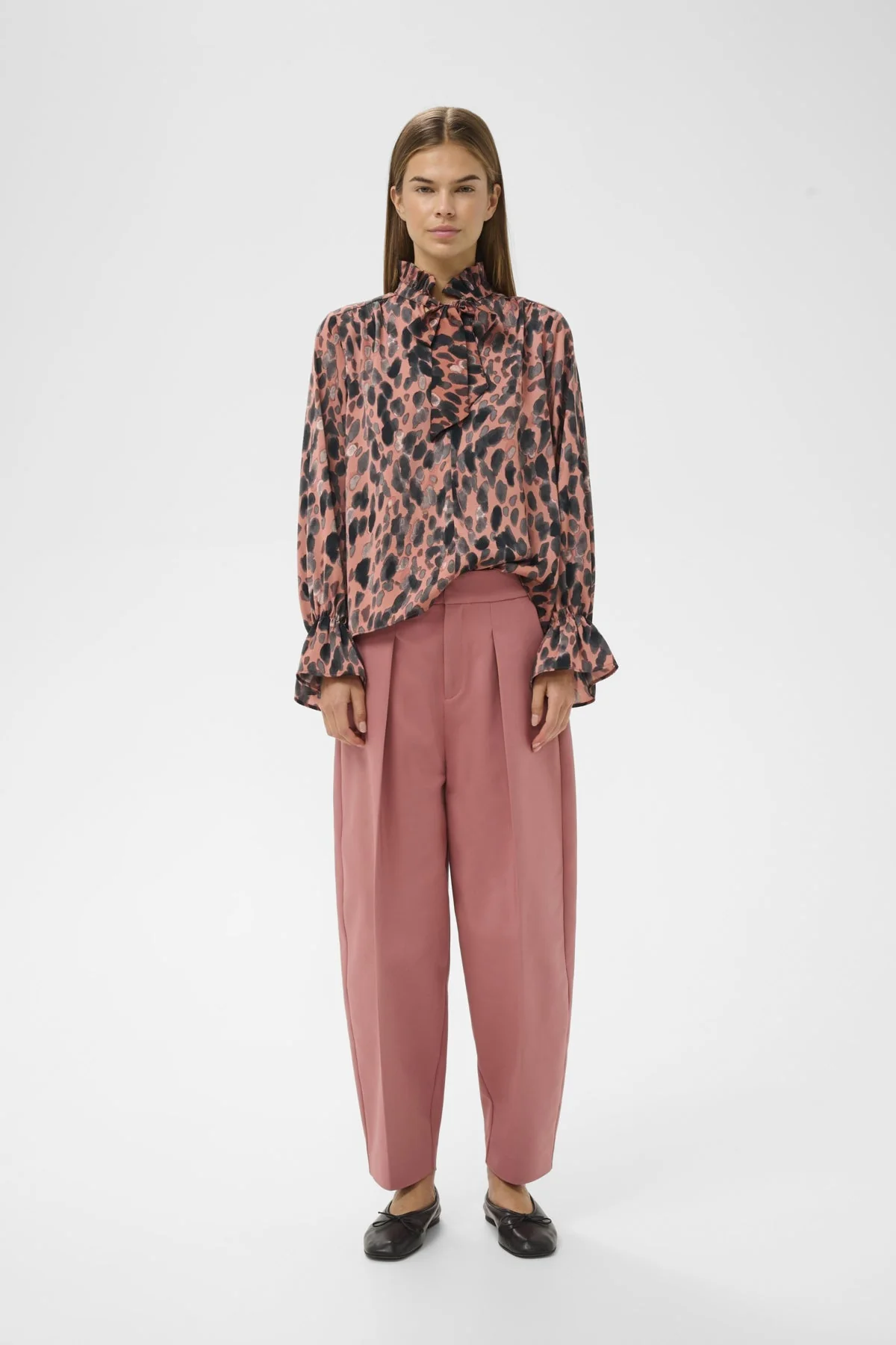 Gracieiw Printed Blouse Rose Painted Dot - Image 7